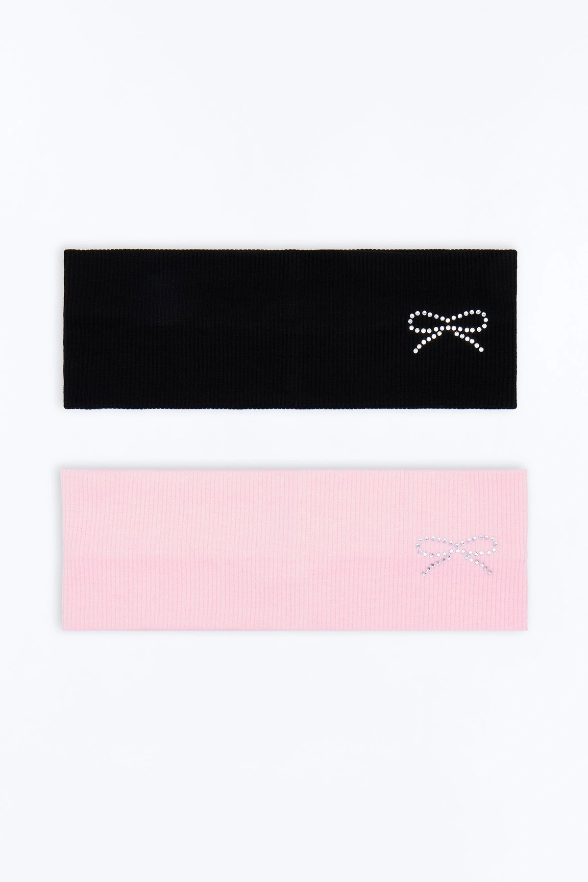 Always A Girl's Girl 2 Pack Headband - Black/Pink — Preto/Rosa