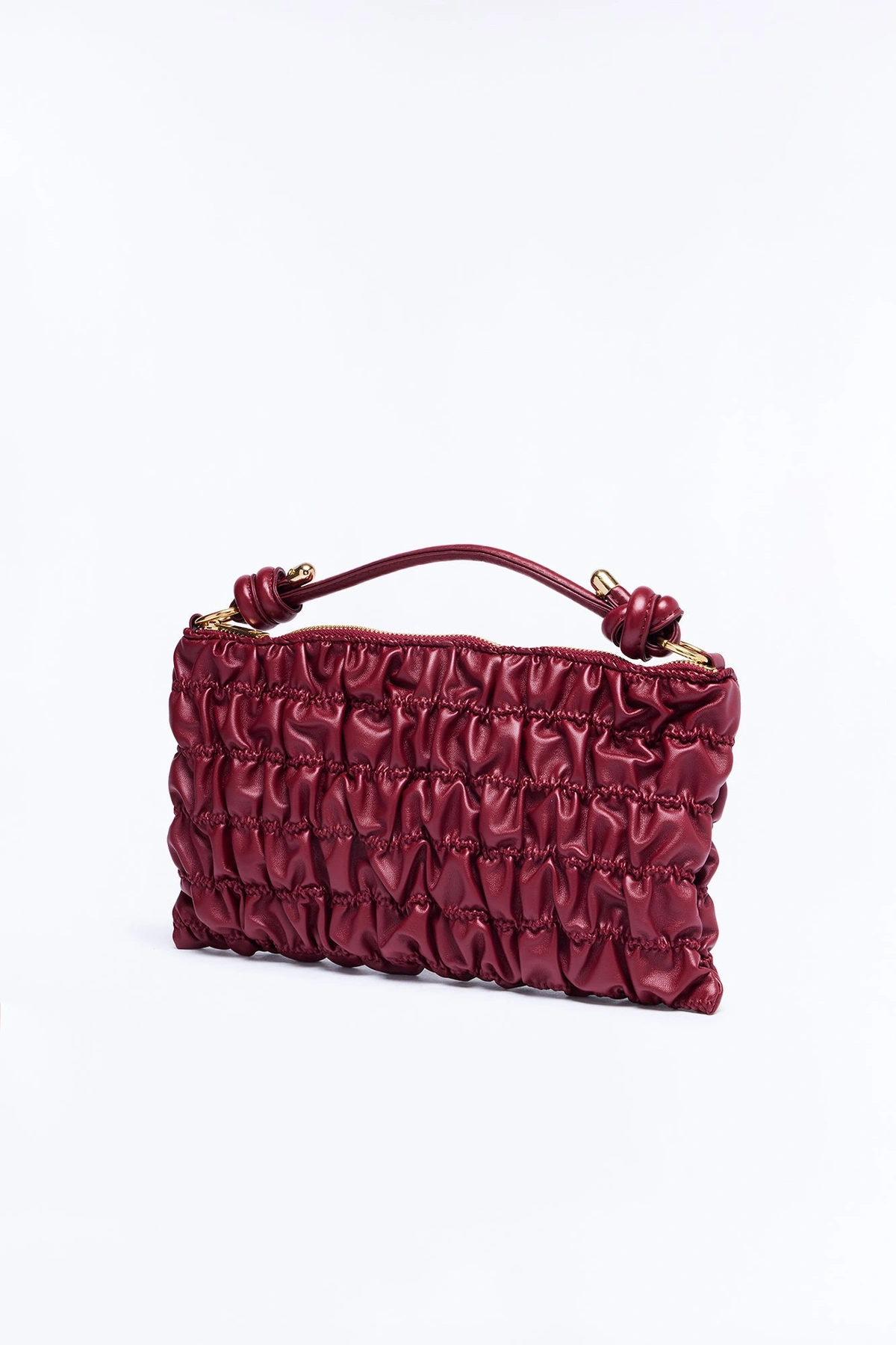 Stitch Please Faux Leather Shoulder Handbag - Burgundy — Bordô