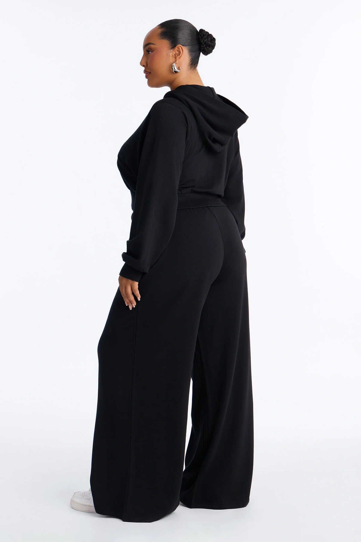 Savannah Fleece Pant Set - Black — Preto