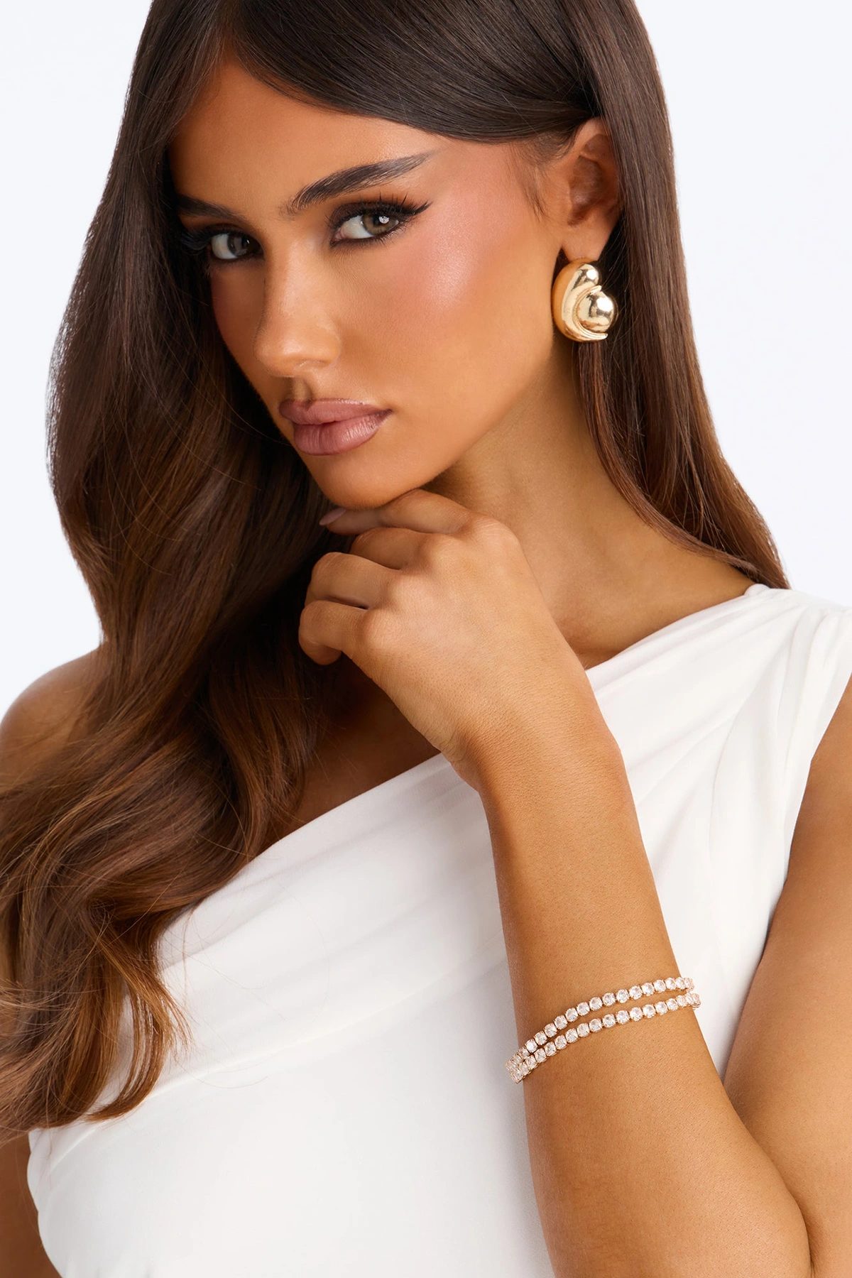 Cubic Zirconia So Dear To Me Bracelet - Gold — Dourado