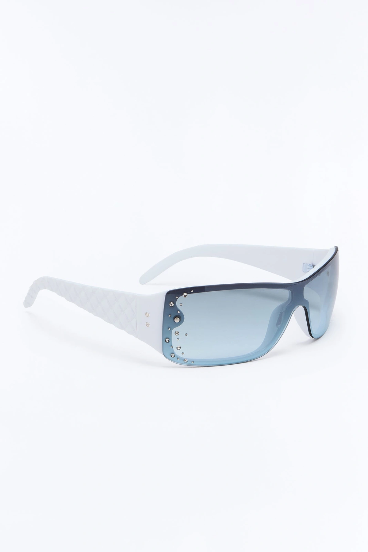 Pop Star Baddie Sunglasses - White/Blue — Branco/Azul