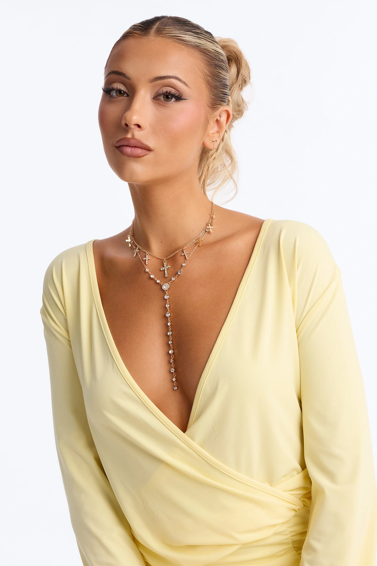 More Than Enough Layered Lariat Necklace - Gold — Dourado