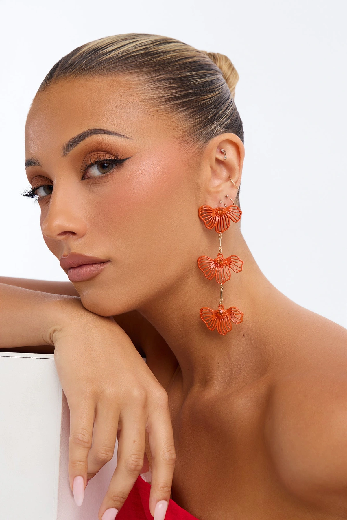 Garden Crush Earrings - Orange — Laranja