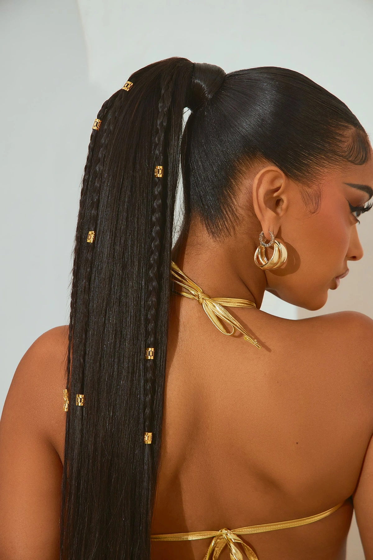 Tropical Wanderlust Hair Ring Set - Gold — Dourado