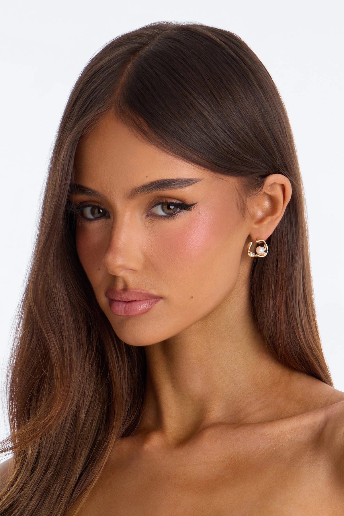 Focus On Me Stud Earrings - Gold — Dourado