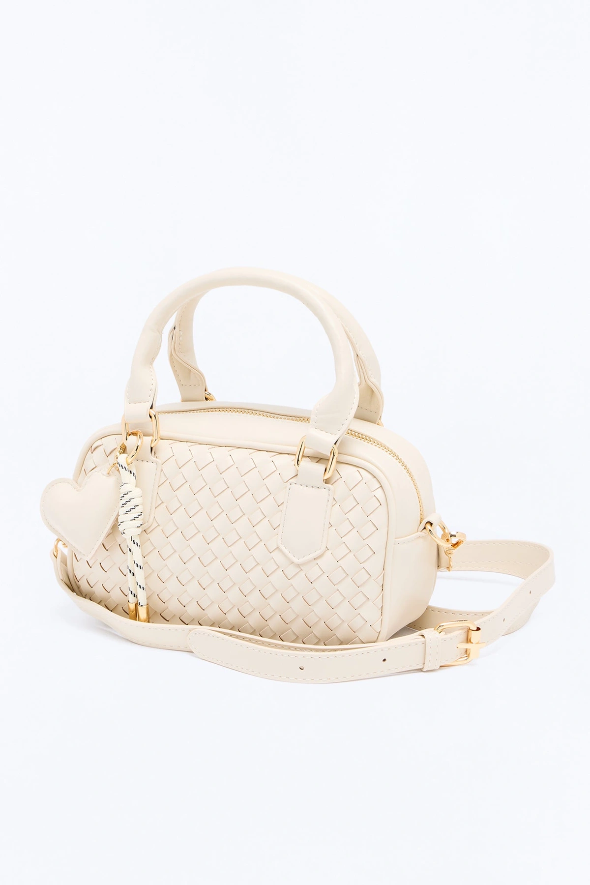 Wonder Why Faux Leather Satchel Handbag - White — Branco