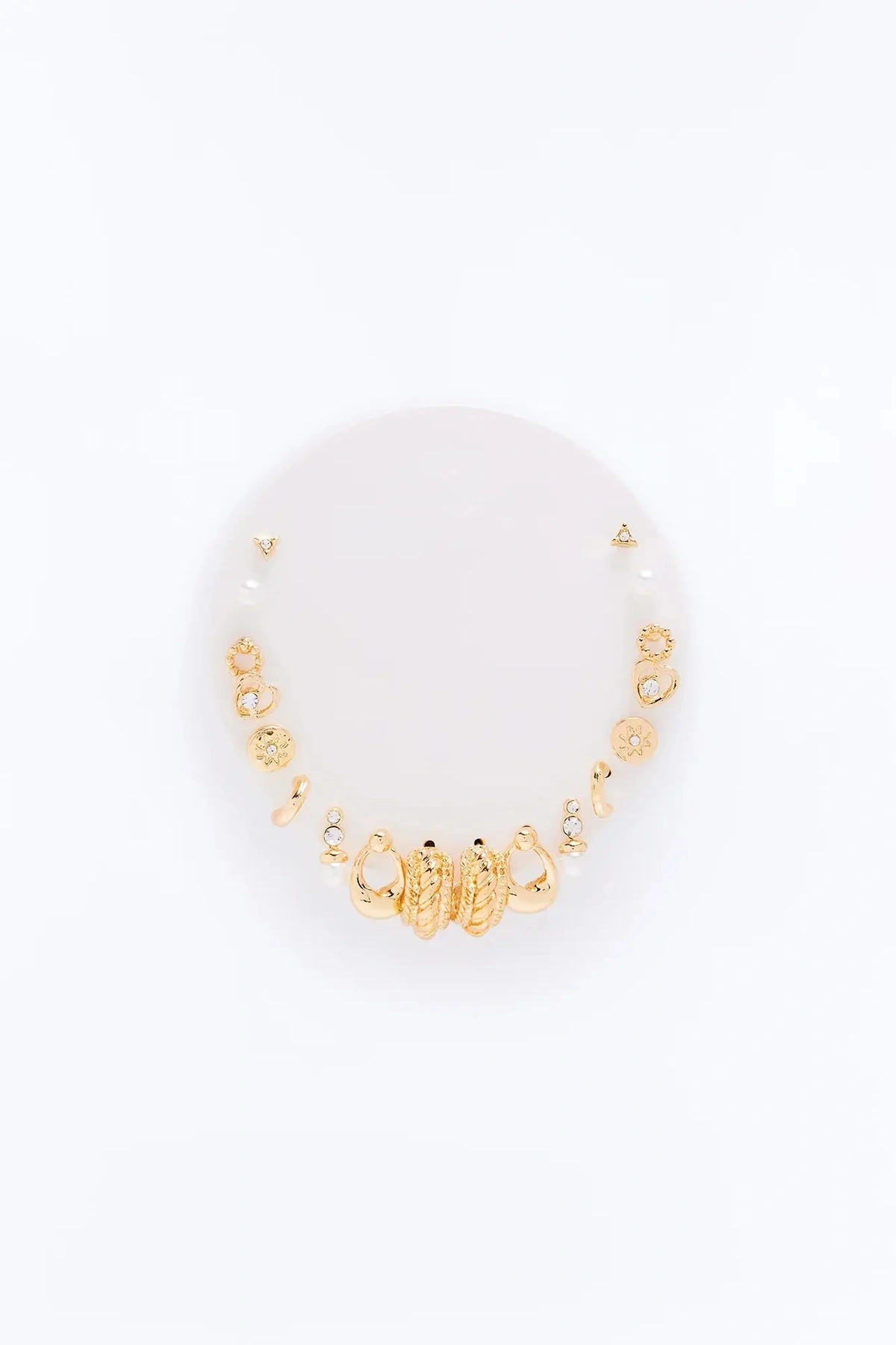 I Need Options 9 Pair Multi Earring Set - Gold — Dourado