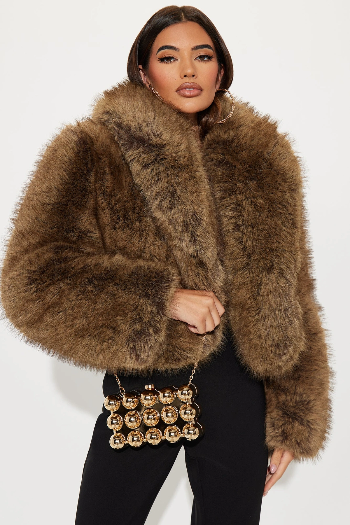 Betsey Bubble Clutch - Gold — Dourado