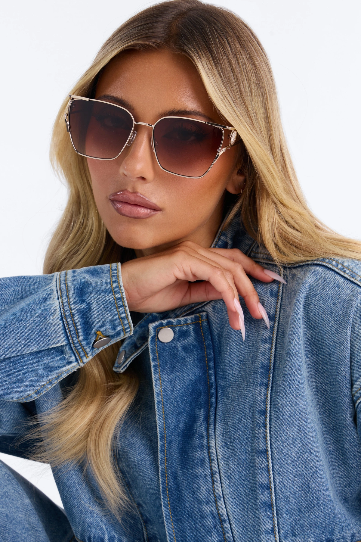 Lions Eye Sunglasses - Gold/Brown — Dourado/Castanho