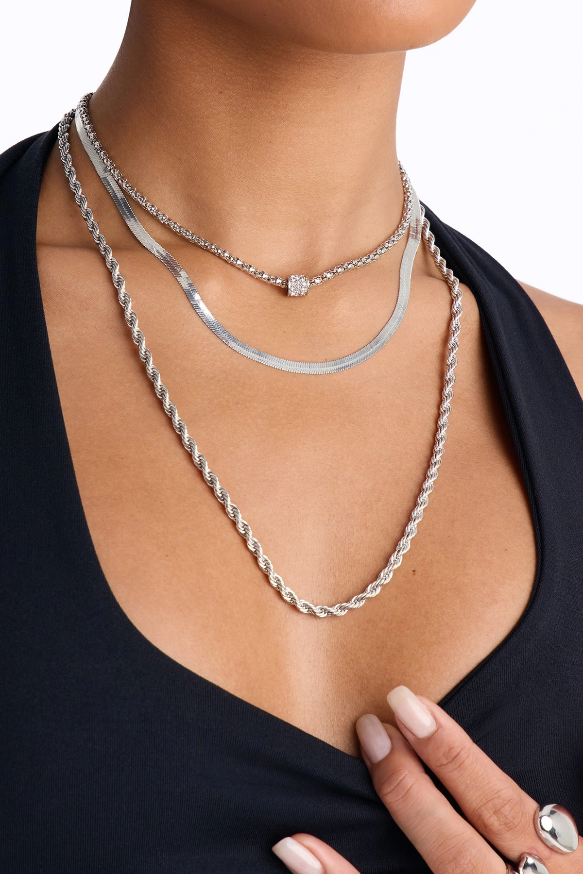 You'll Be Back Necklace - Silver — Prateado