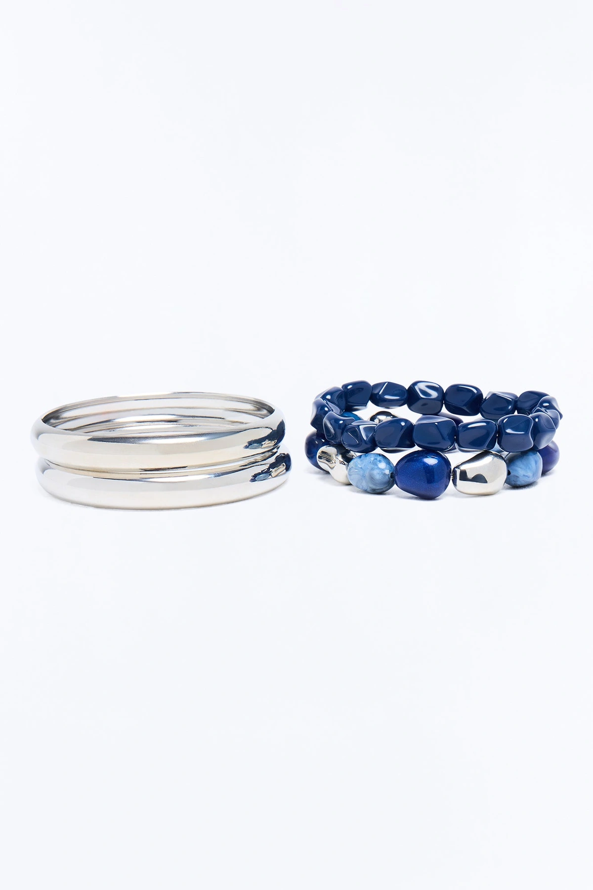 She's Unforgettable 4 Piece Bracelet Set - Blue/combo — Azul/combinação