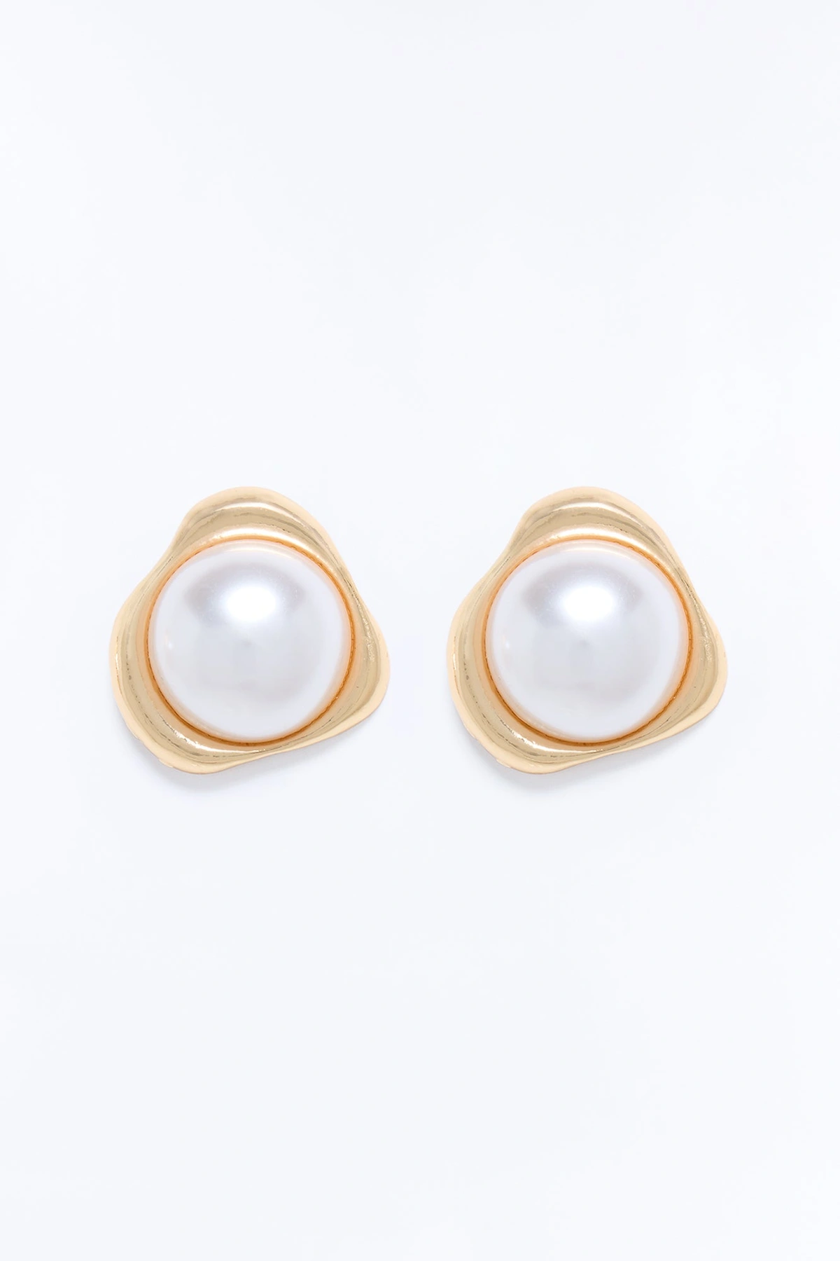 Ocean Pearl Stud Earrings - Gold/combo — Dourado/combinação