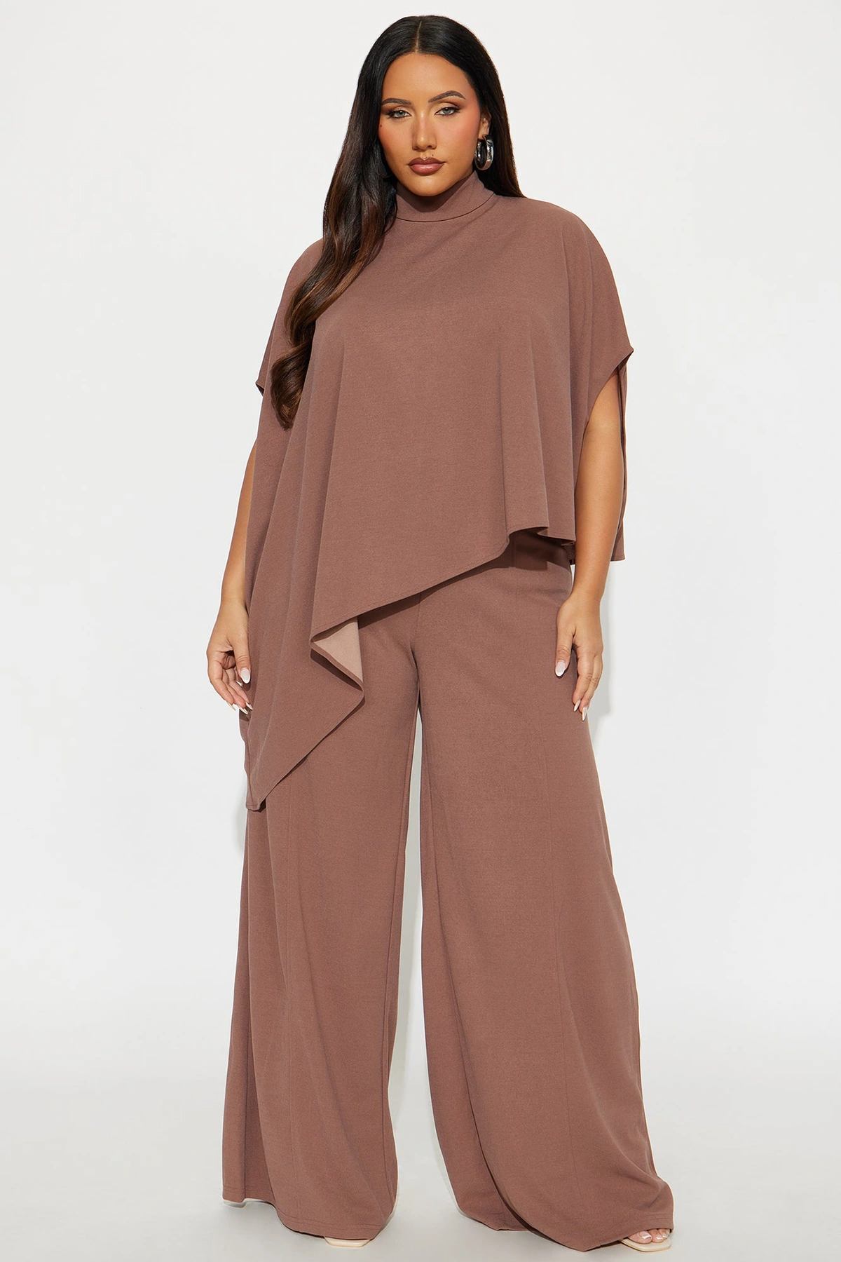 Diana Draped Pant Set - Mocha — Moca