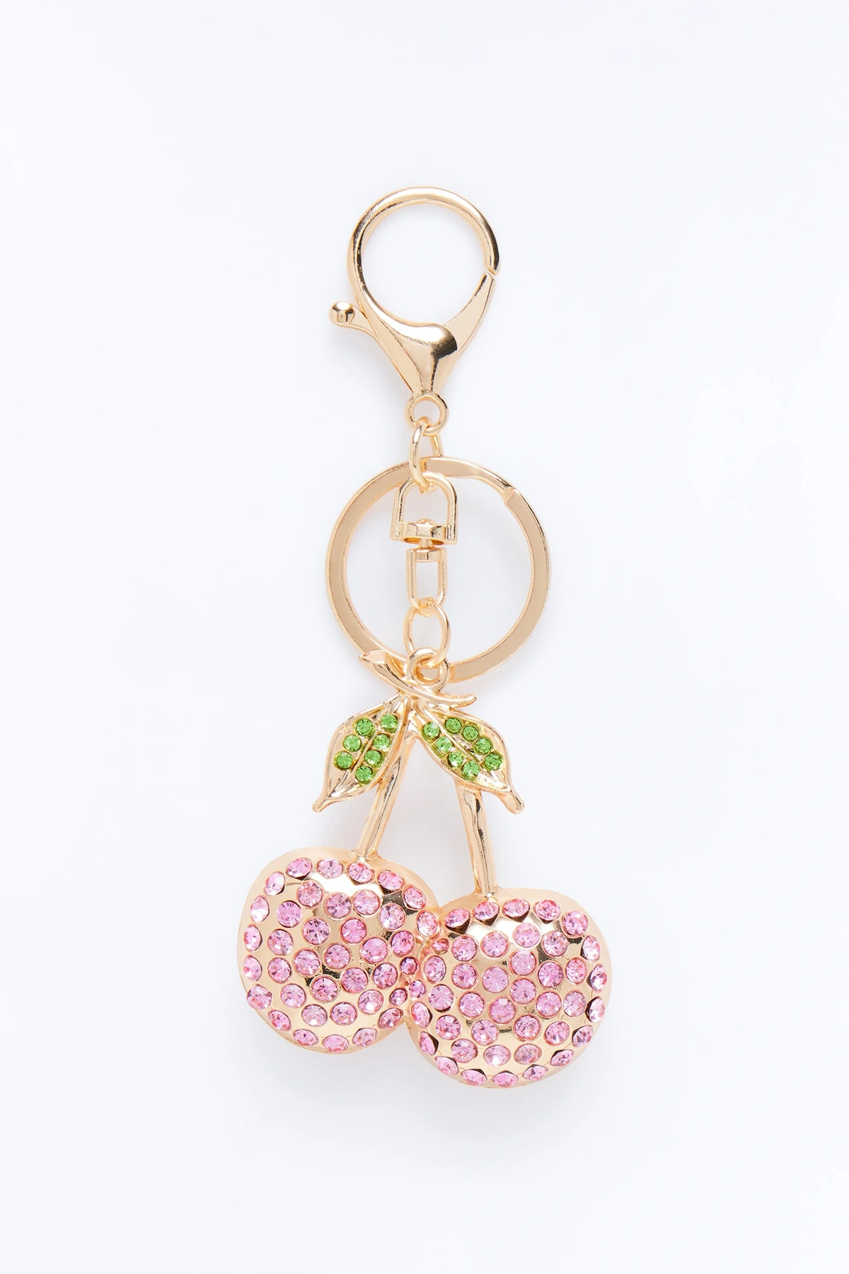 Cherry On Top Handbag Charm - Gold/Pink — Dourado/Rosa