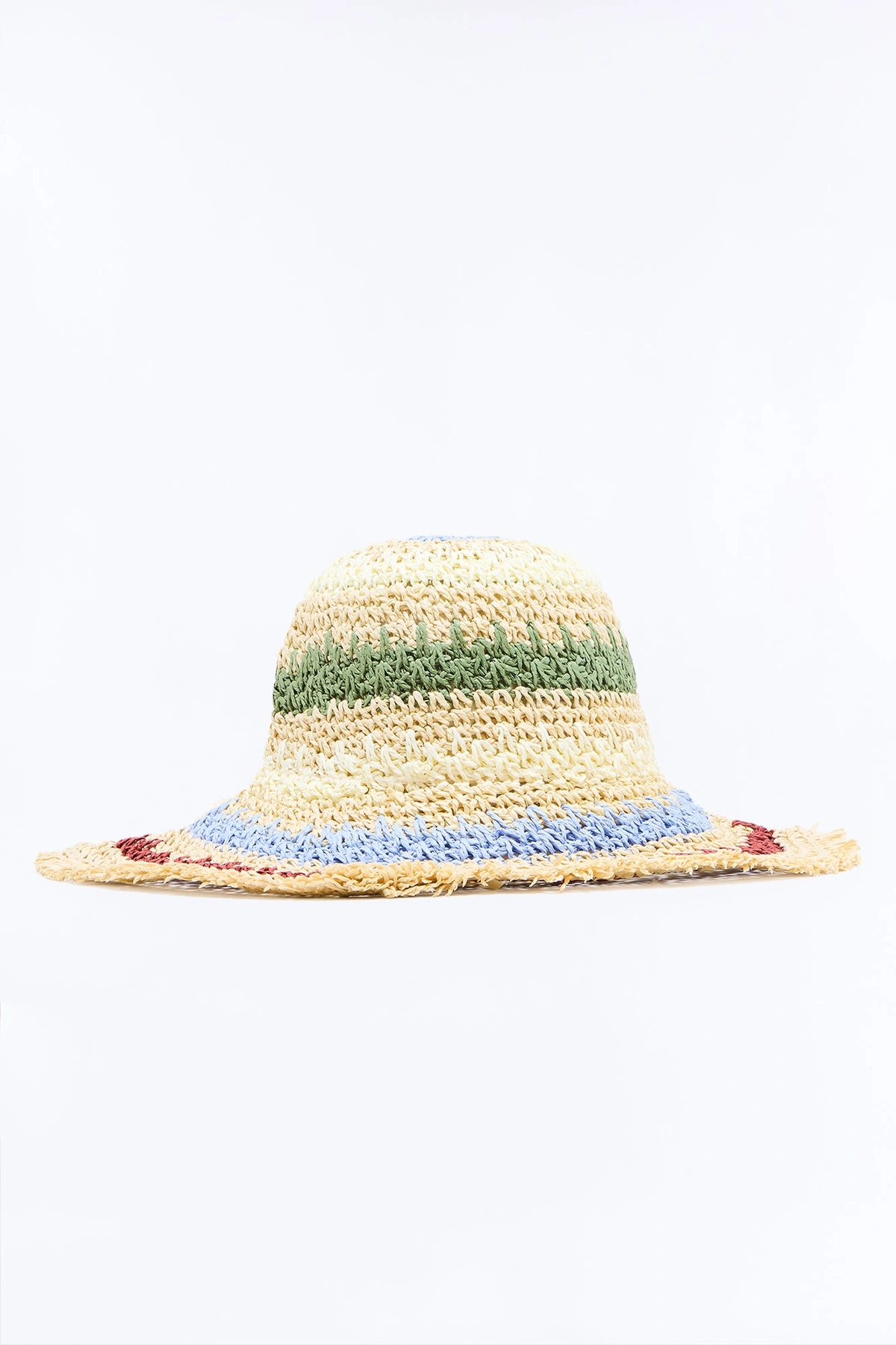 Full Circle Straw Sun Hat - Natural/Combo — Natural/combinação