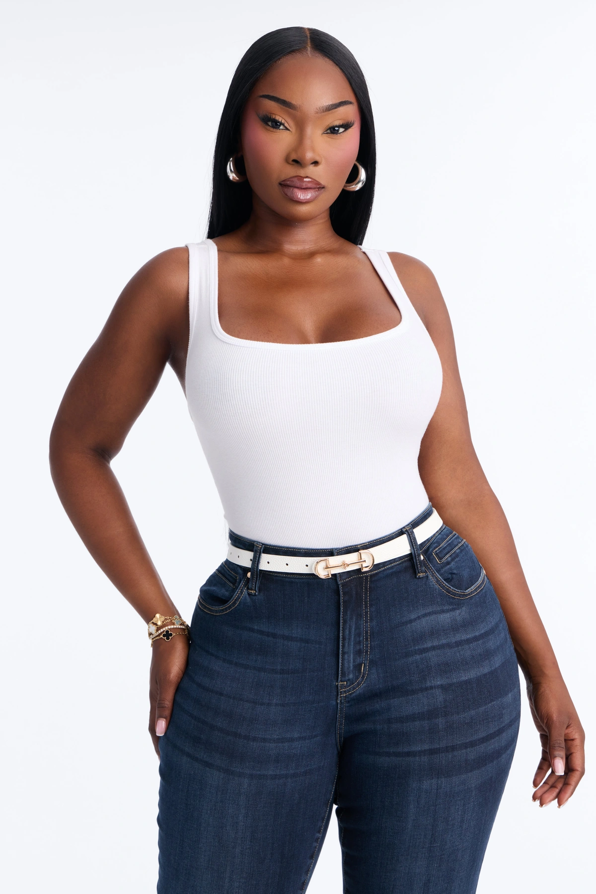 Taking Care Of Business 2 Piece Belt Set - Ivory/combo — Marfim/combinação