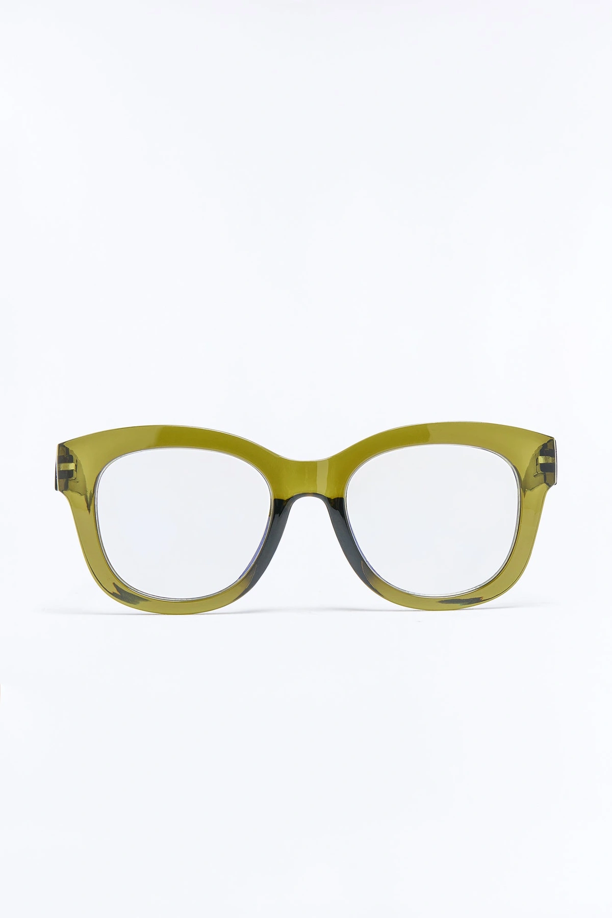 Screen Chic Square Blue Light Glasses - Olive — Verde-azeitona