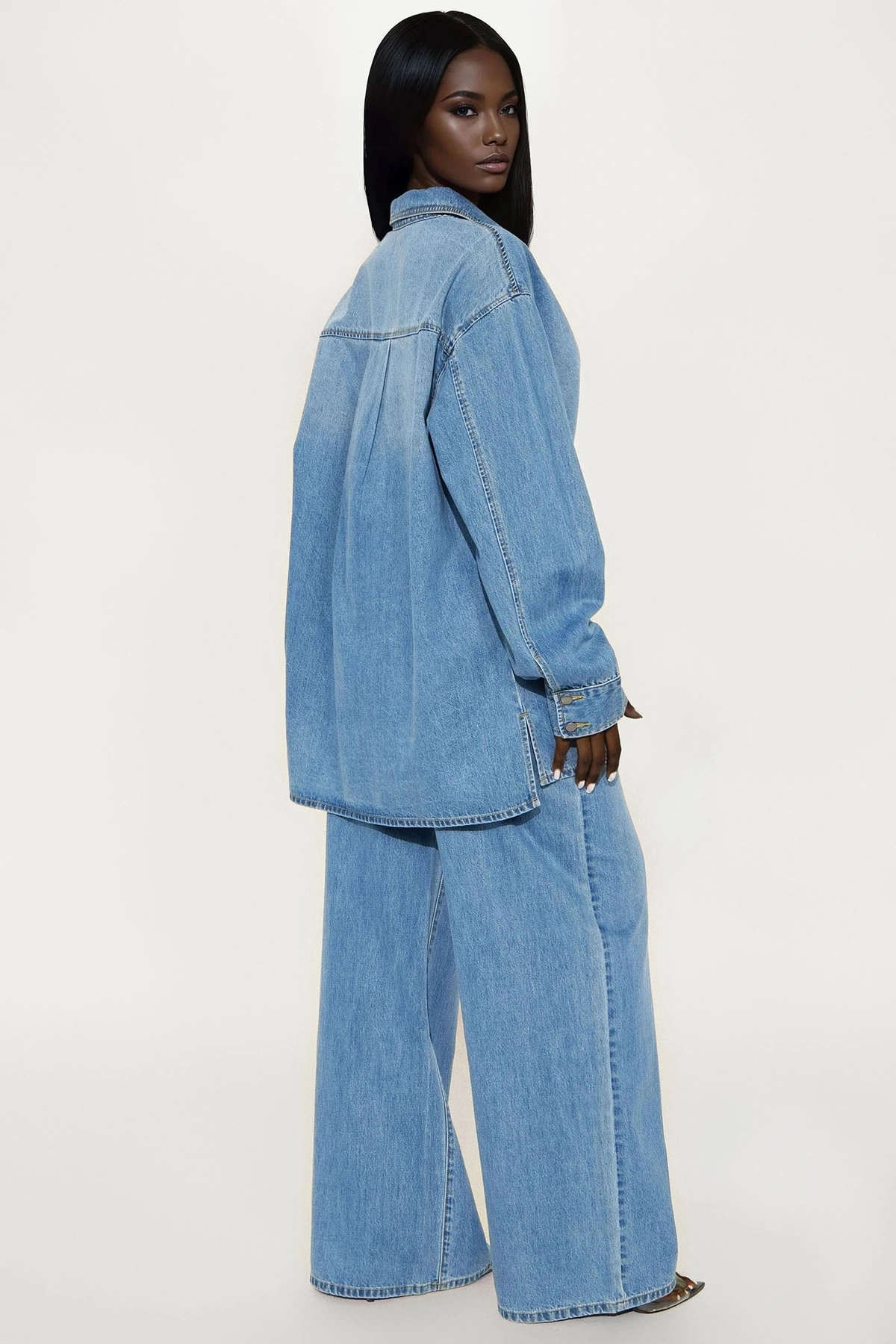 Blue Jean Baby Pant Set - Medium Wash — Ganga de lavagem média