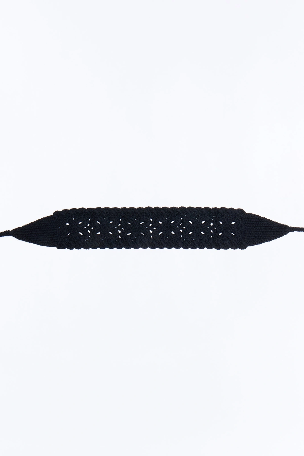 Crochet Headband - Black — Preto