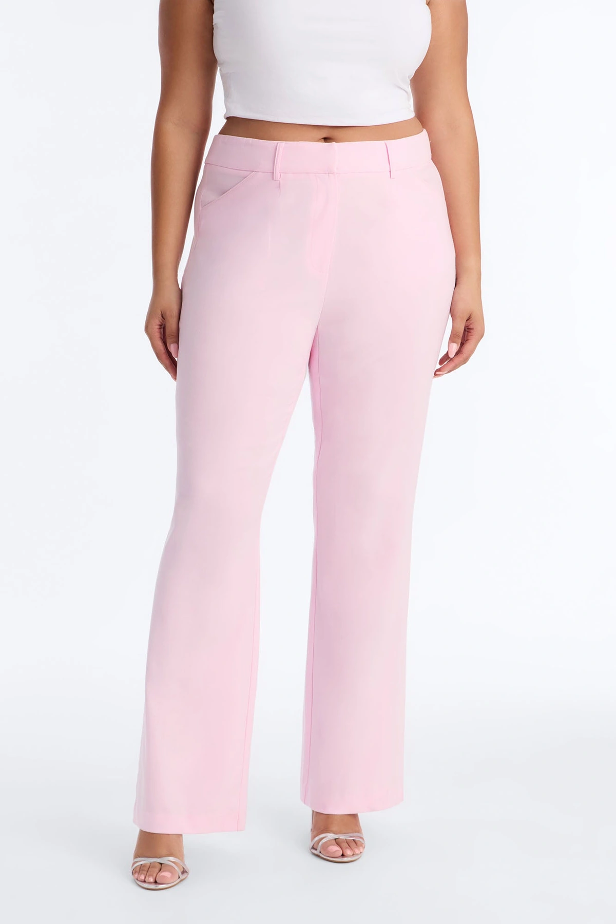 Tasha Dressy High Rise Pants - Light Pink — claro Rosa