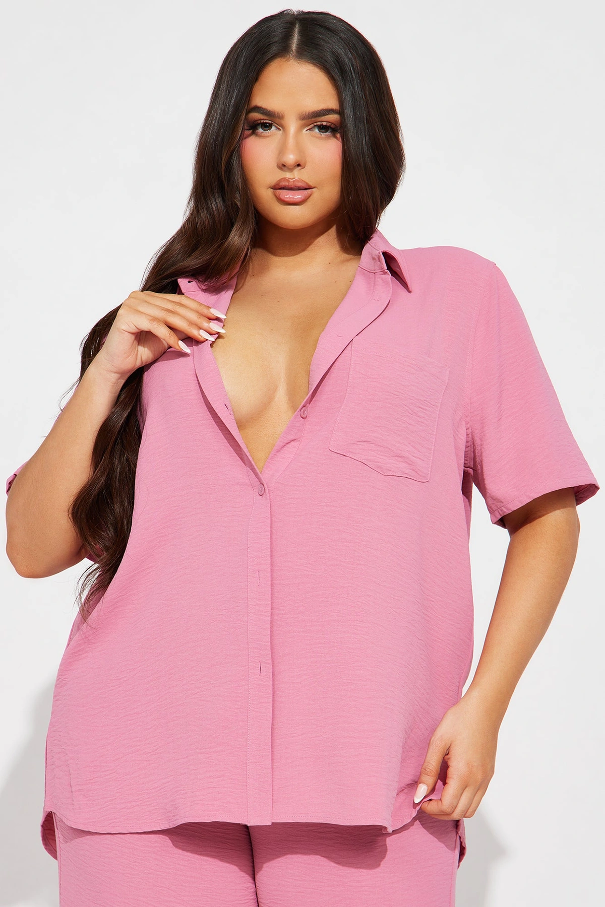 Makenzie Short Sleeve Pant Set - Mauve — Malva