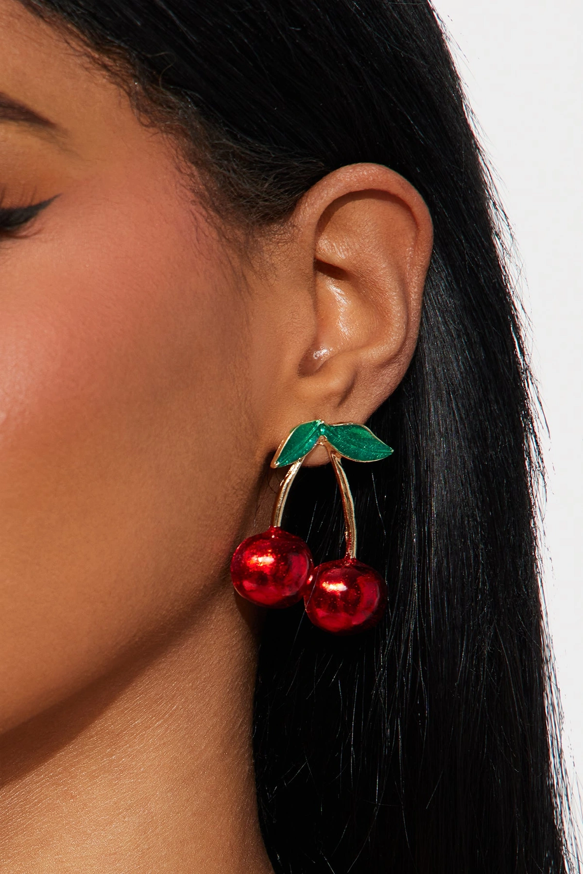 Cherry Cheeks Earrings - Red/combo — Vermelho/combinação