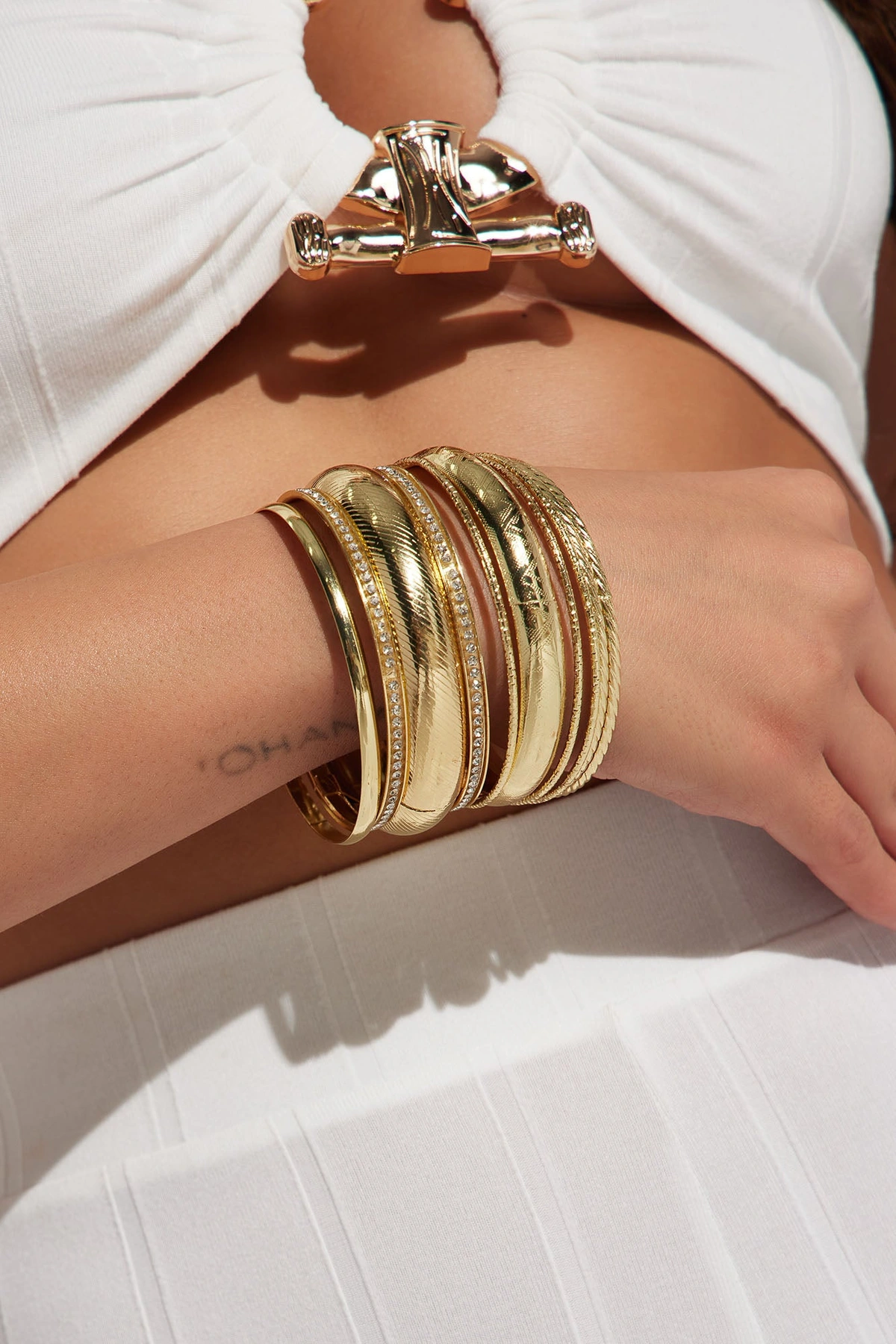 Vacation Escape Bangle Set - Gold — Dourado