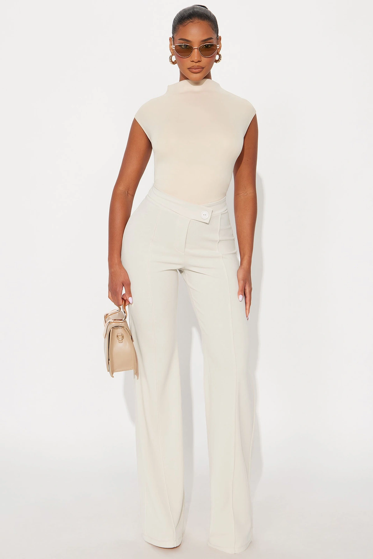 Tall Call It Even Wide Leg Dress Pants - Oatmeal — Aveia