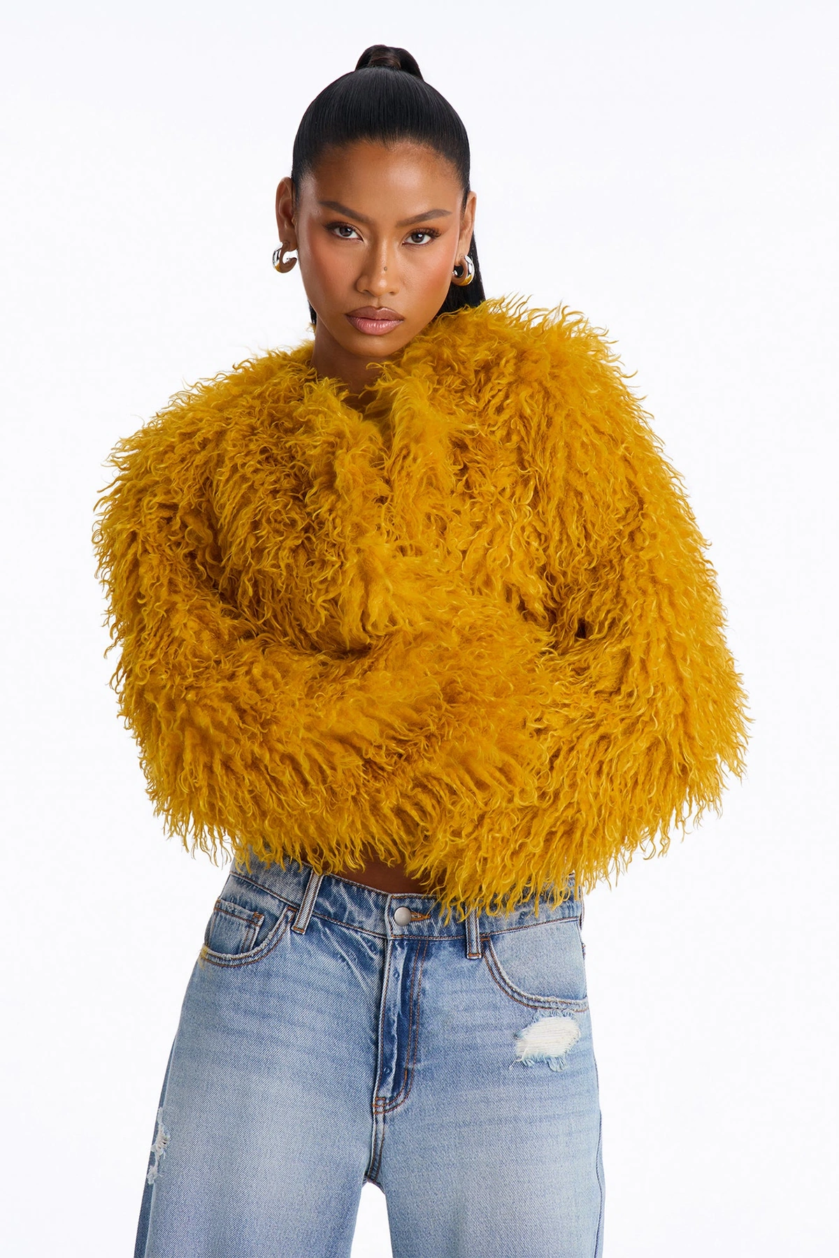 Sydney Faux Fur Coat - Honey — Honey