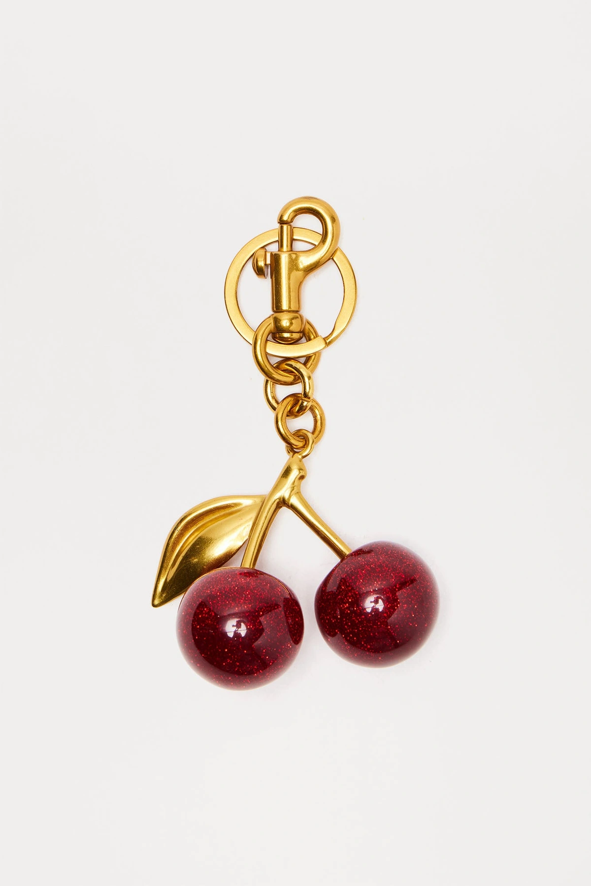 Cherry Cola Fruit Handbag Charm - Gold/Red — Dourado/Vermelho