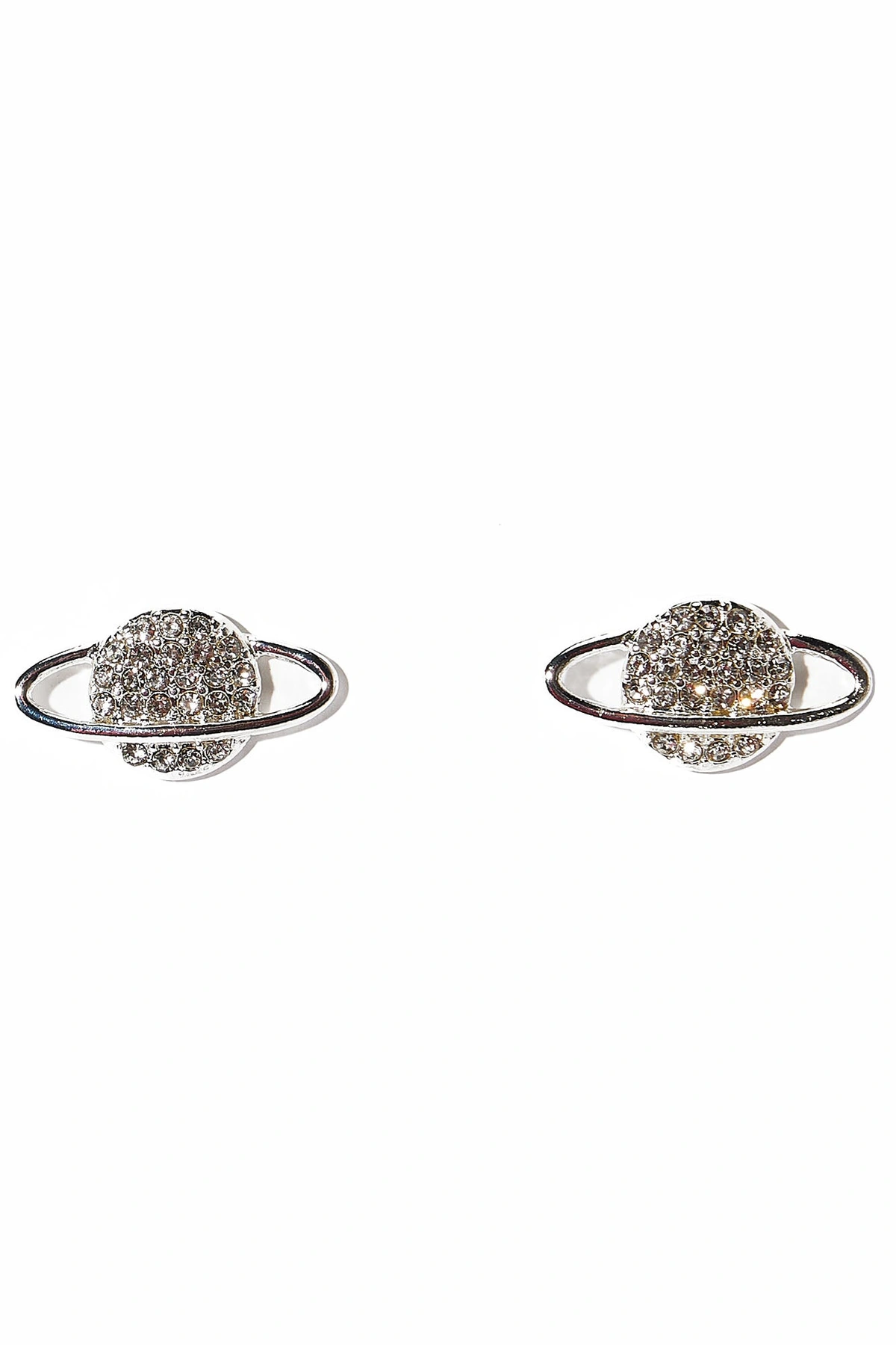 Collapsing Solar Stud Earrings - Silver — Prateado