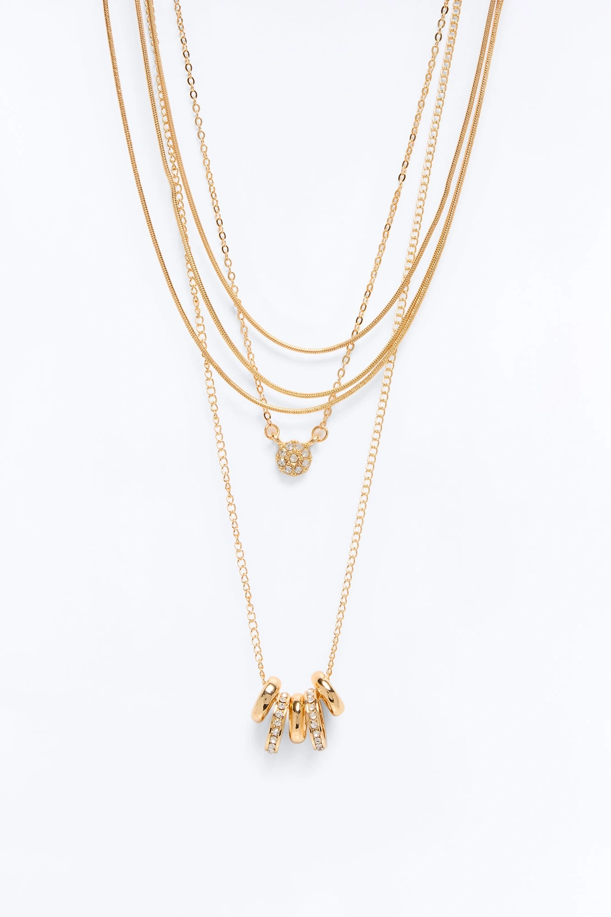Chic Upgrade Layered Necklace - Gold — Dourado