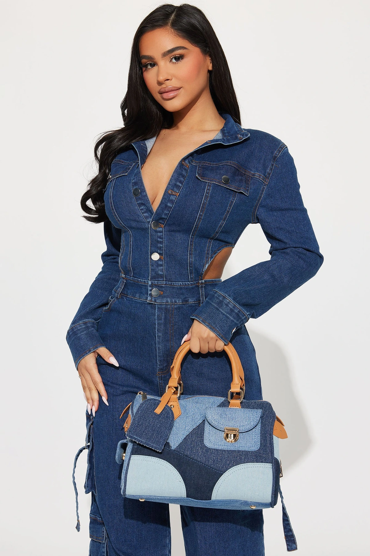 Coolest On The Block Handbag - Light Wash — Ganga de lavagem clara