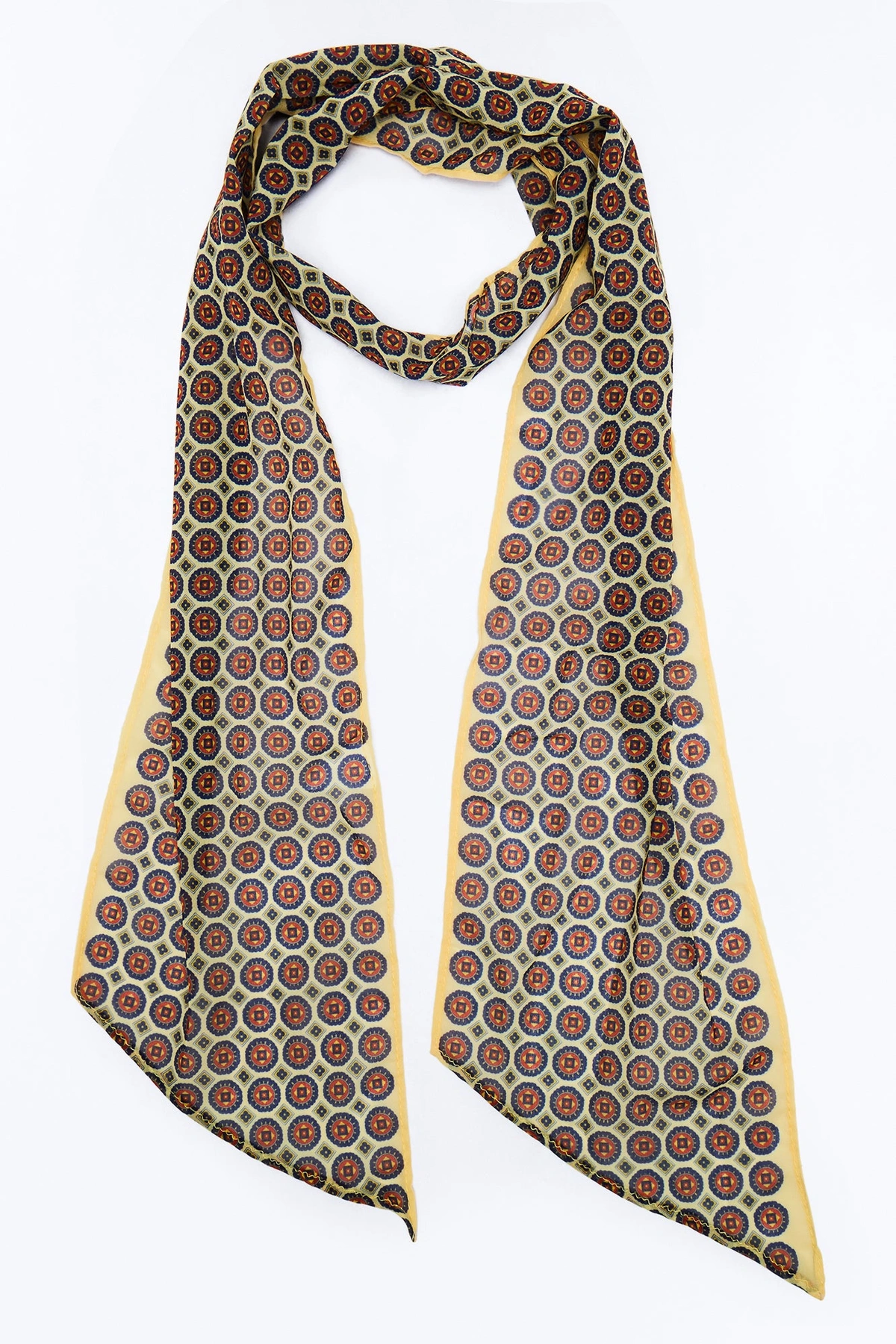 Flowing Muse Skinny Satin Scarf - Multi Color — Multicolor
