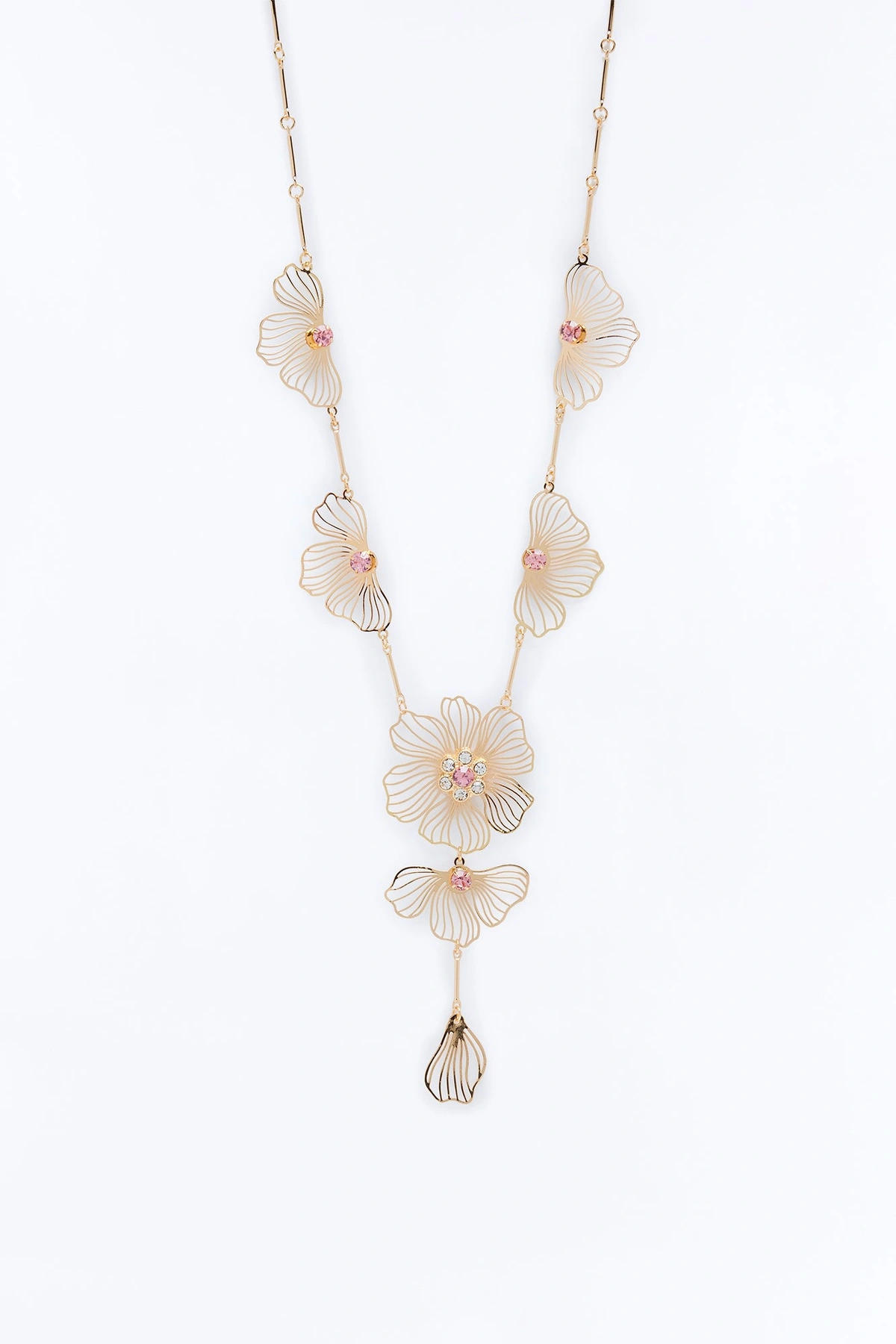 Jolie Fleur Necklace - Pink — Rosa