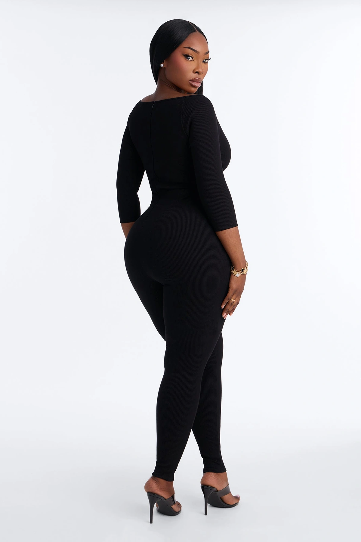 Jada Snatched Skinny Jumpsuit - Black — Preto