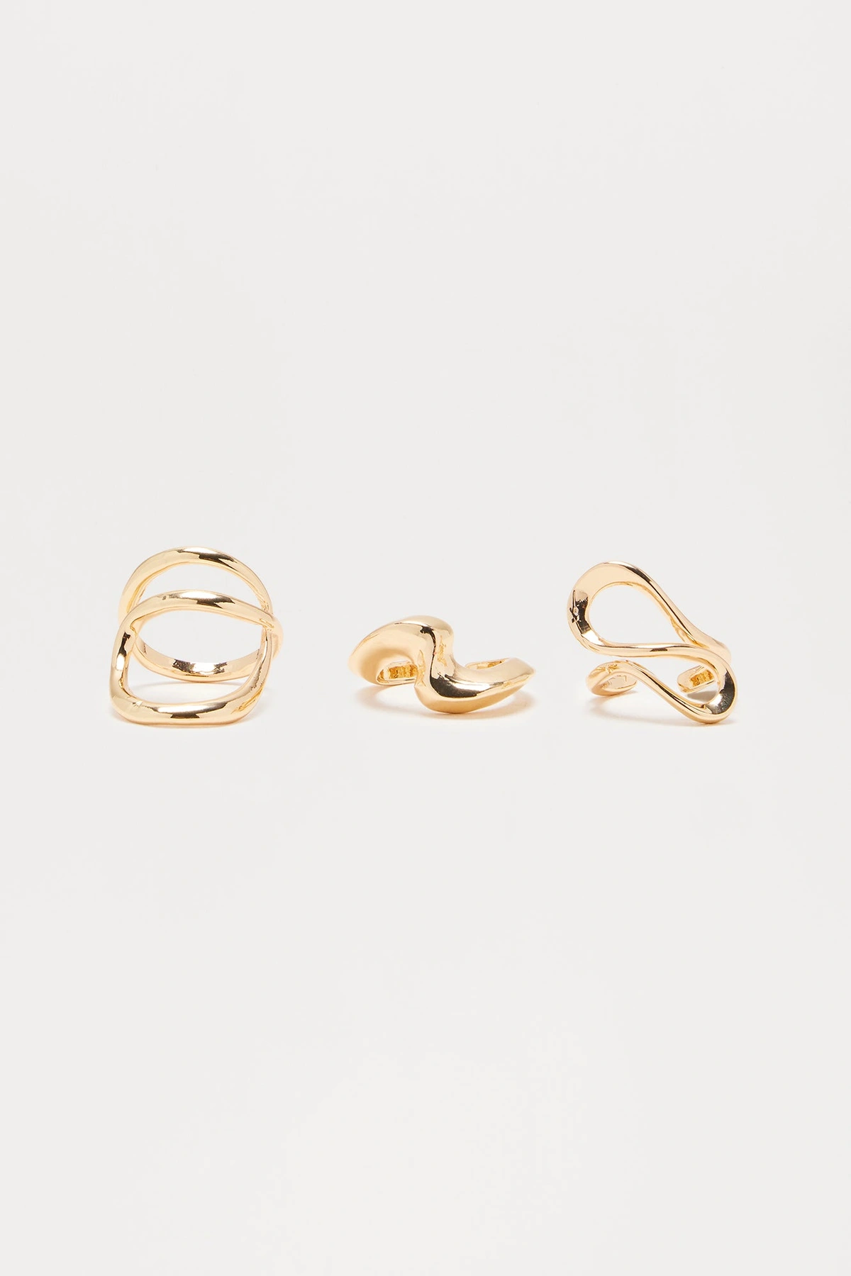 Far Out 3 Piece Ring Set - Gold — Dourado