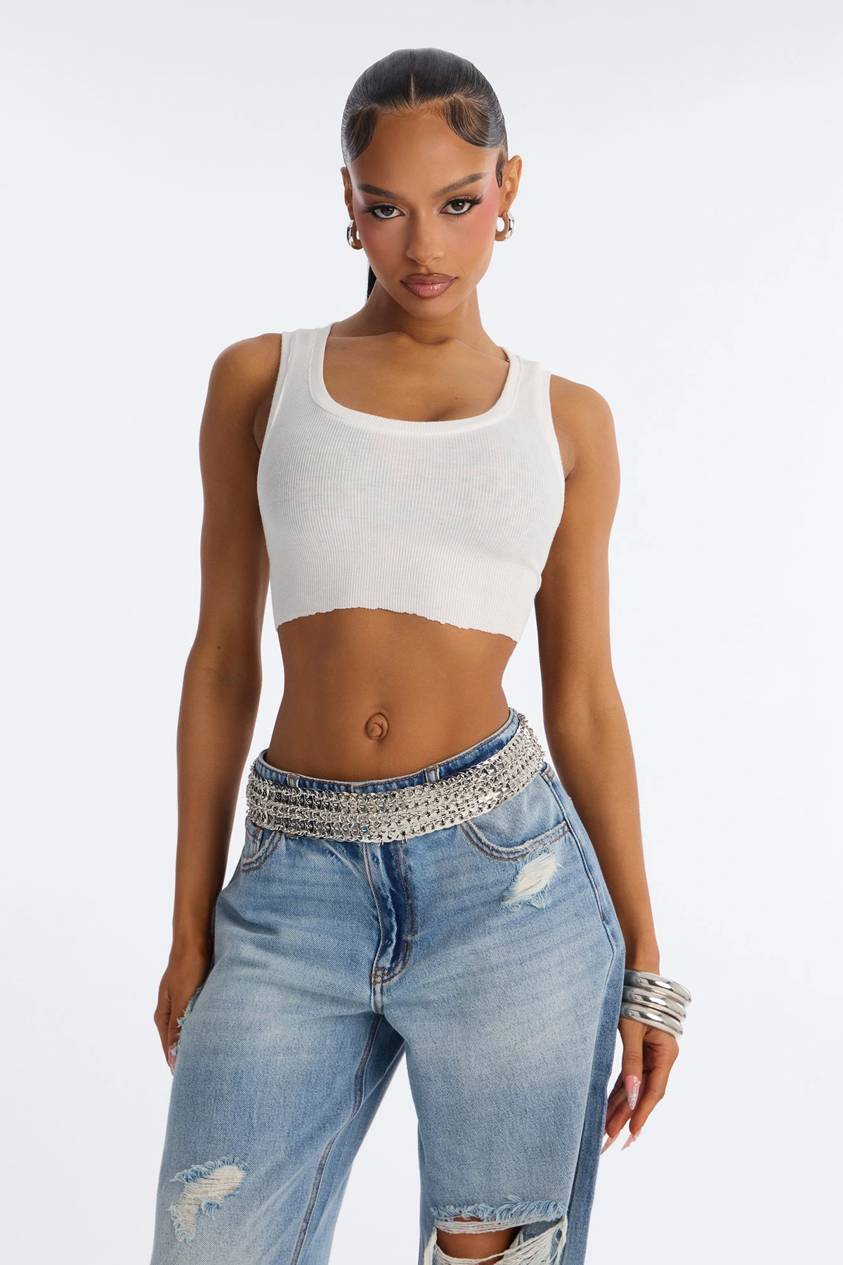 Interwired Chain Belt - Silver — Prateado