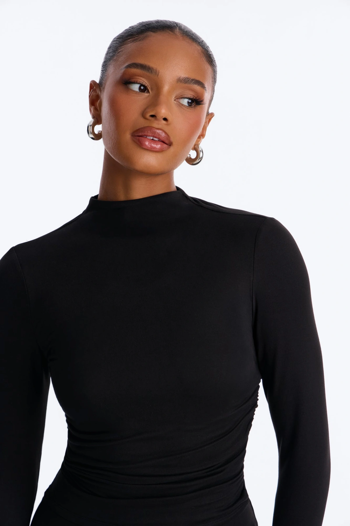 Lielle Mock Neck Pant Set - Black — Preto