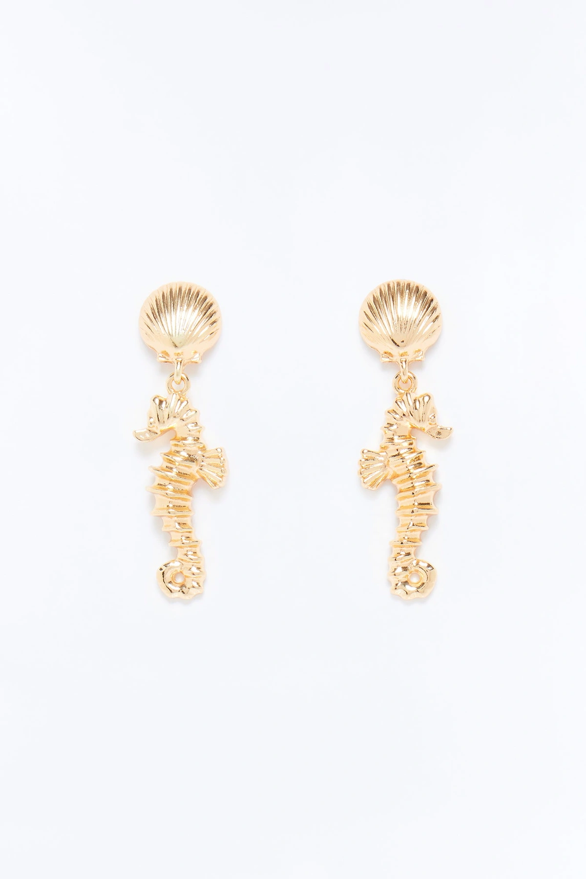 Mystical Seahorse Drop Earrings - Gold/combo — Dourado/combinação