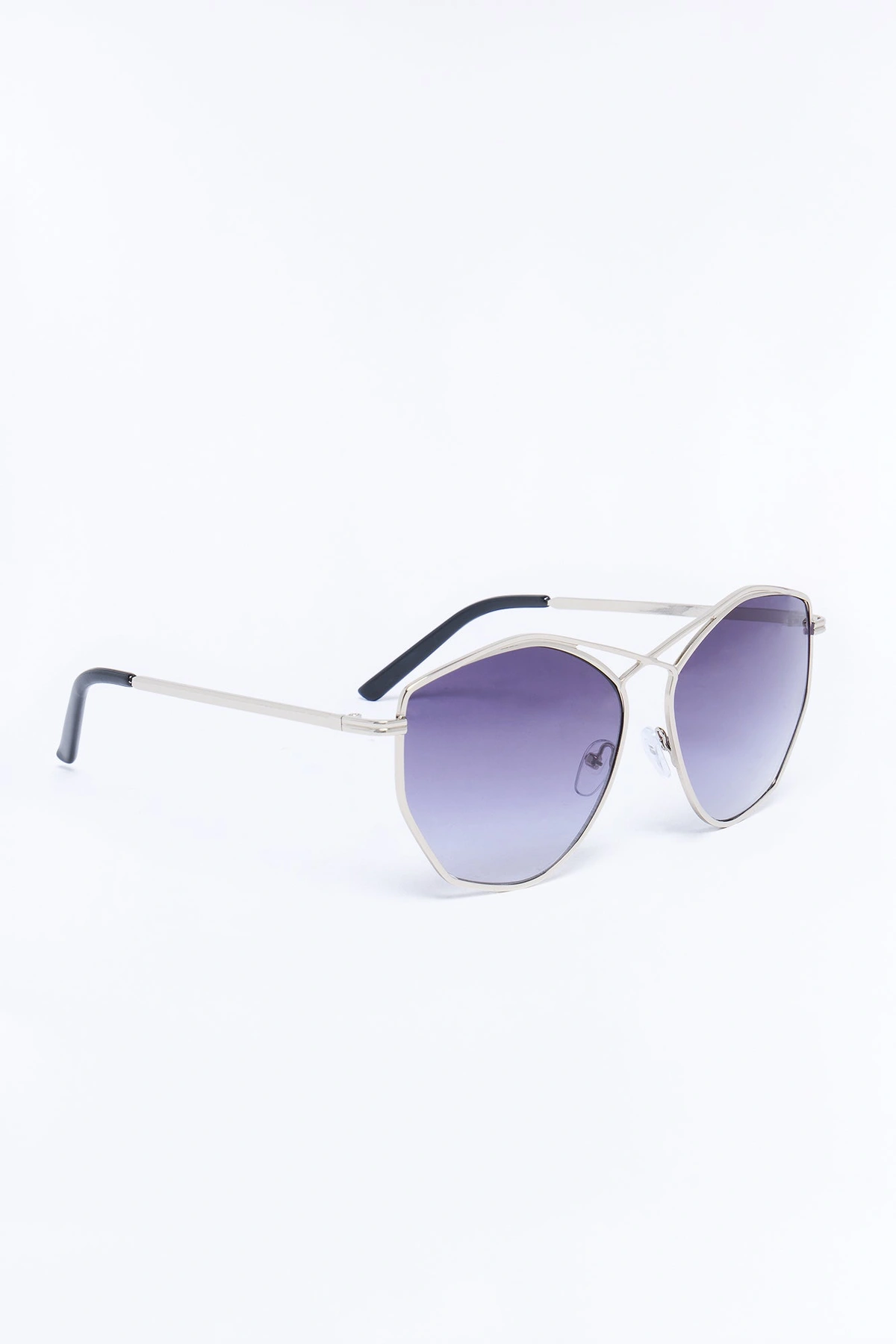 I'll Make It Sunglasses - Silver/Black — Prateado/Preto