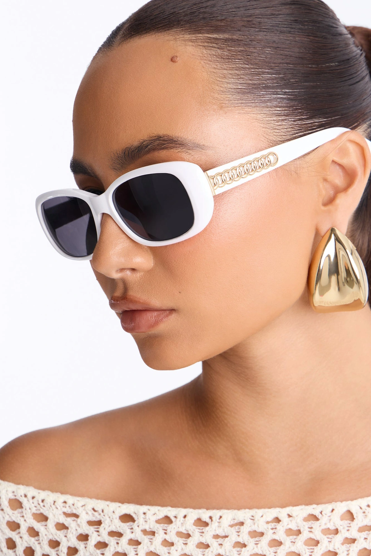 Not Worth The Drama Sunglasses - White — Branco