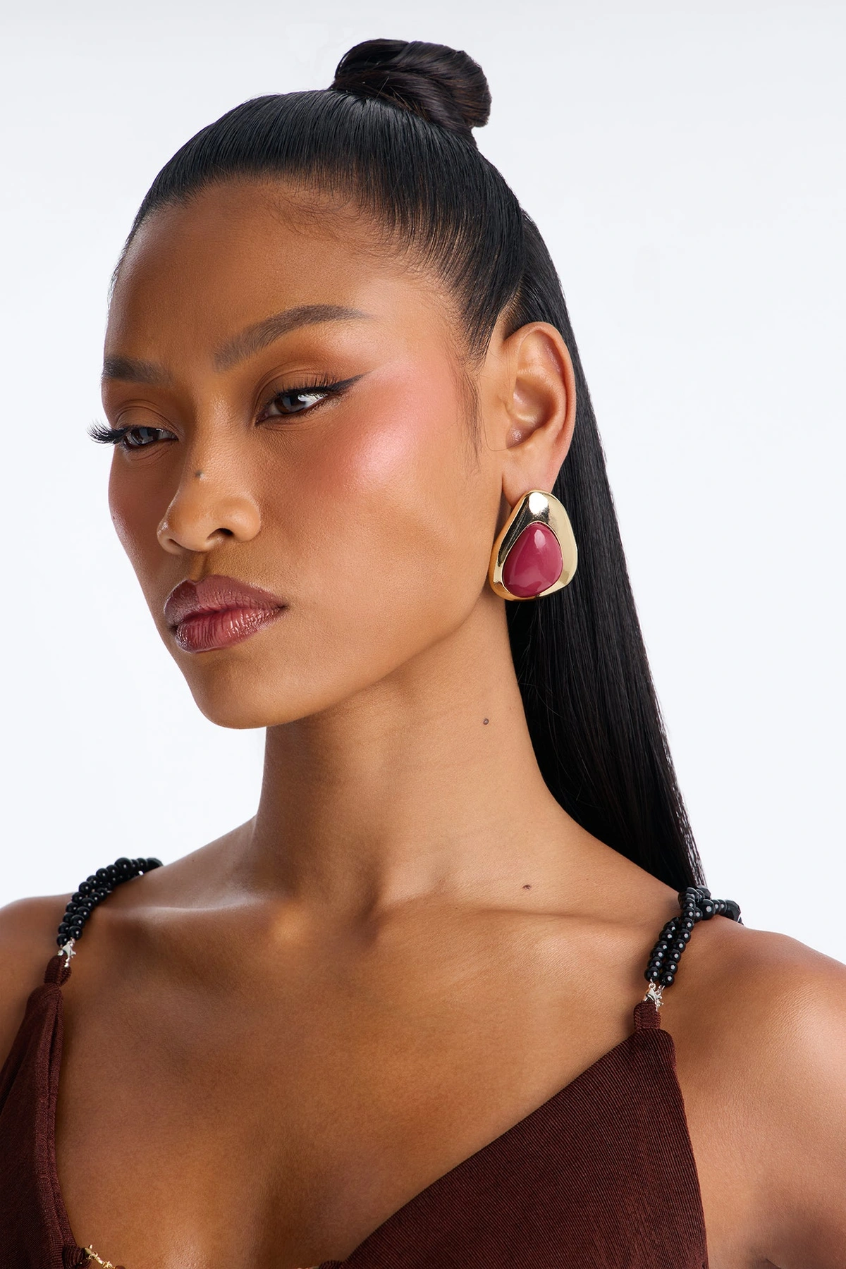 Sahara Sunset Stud Earrings - Gold/combo — Dourado/combinação