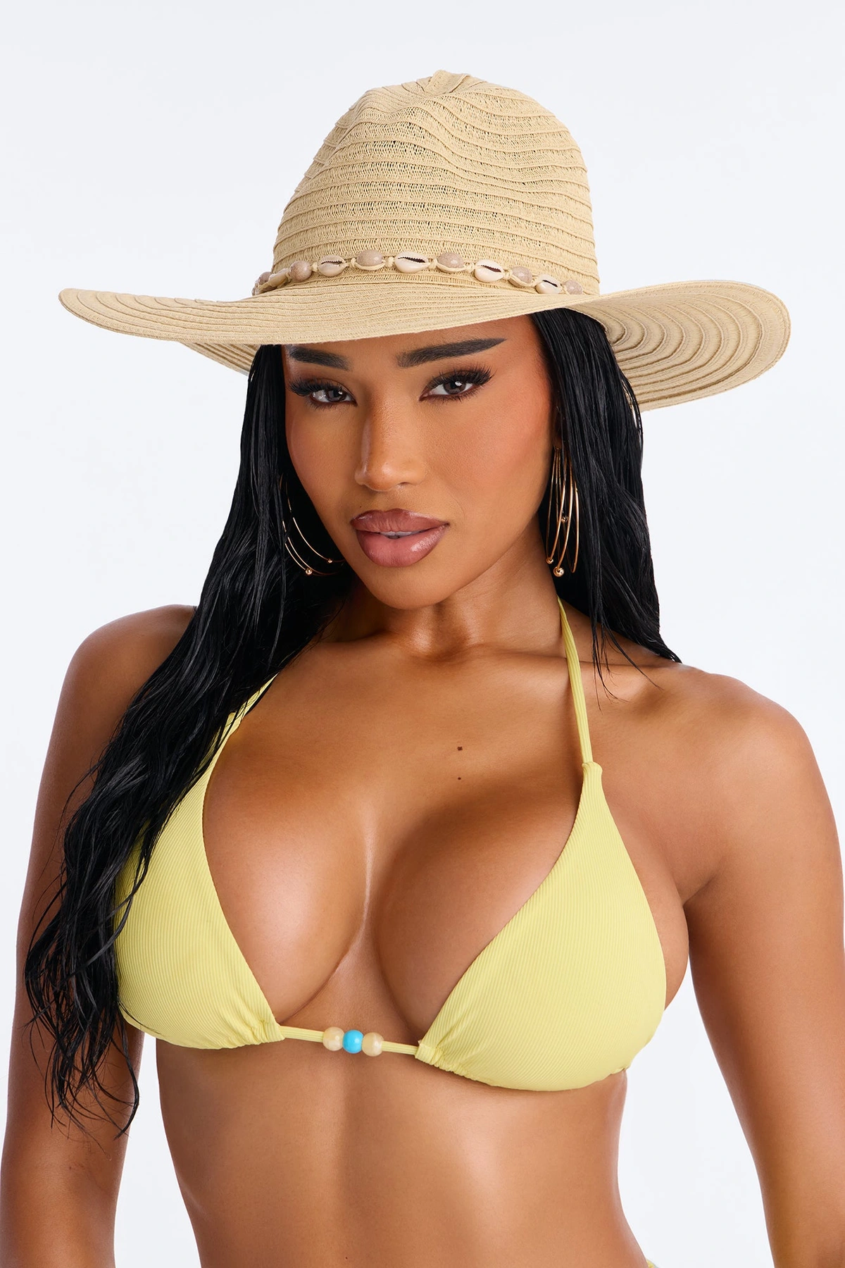 Morning Walk On The Beach Straw Sun Hat - Natural — Natural