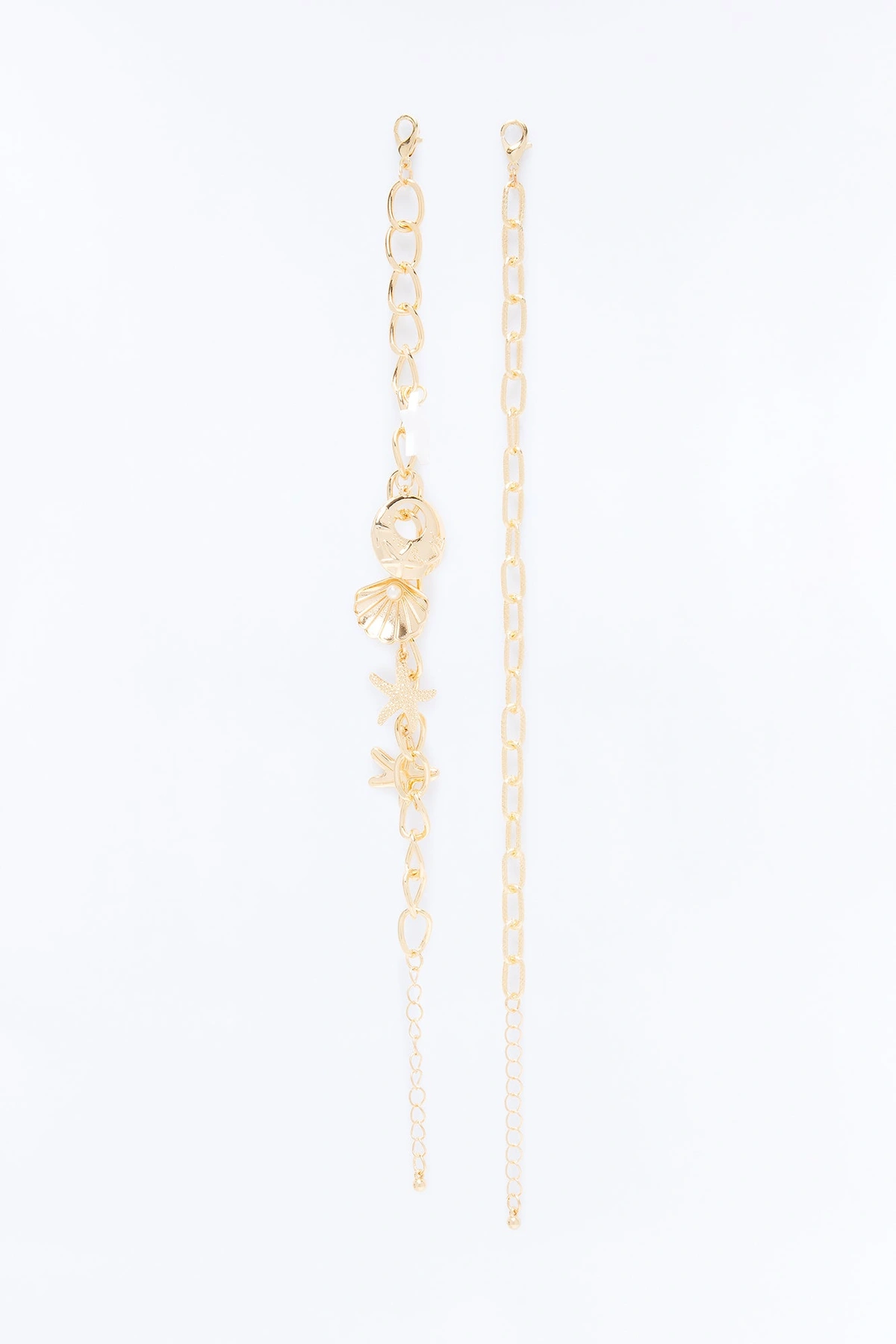 Seren Star 2 Piece Anklet Set - Gold — Dourado