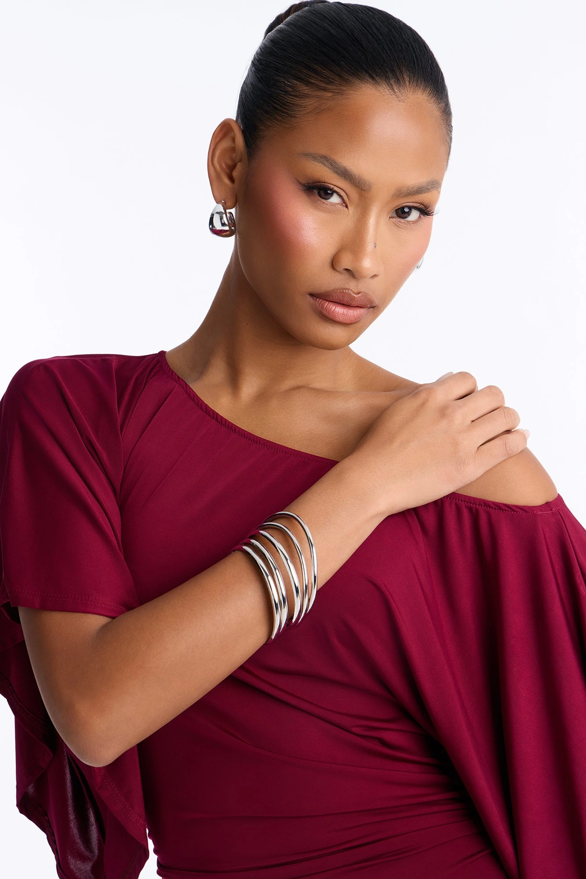 Escape With Me 5 Piece Bangle Set - Silver — Prateado