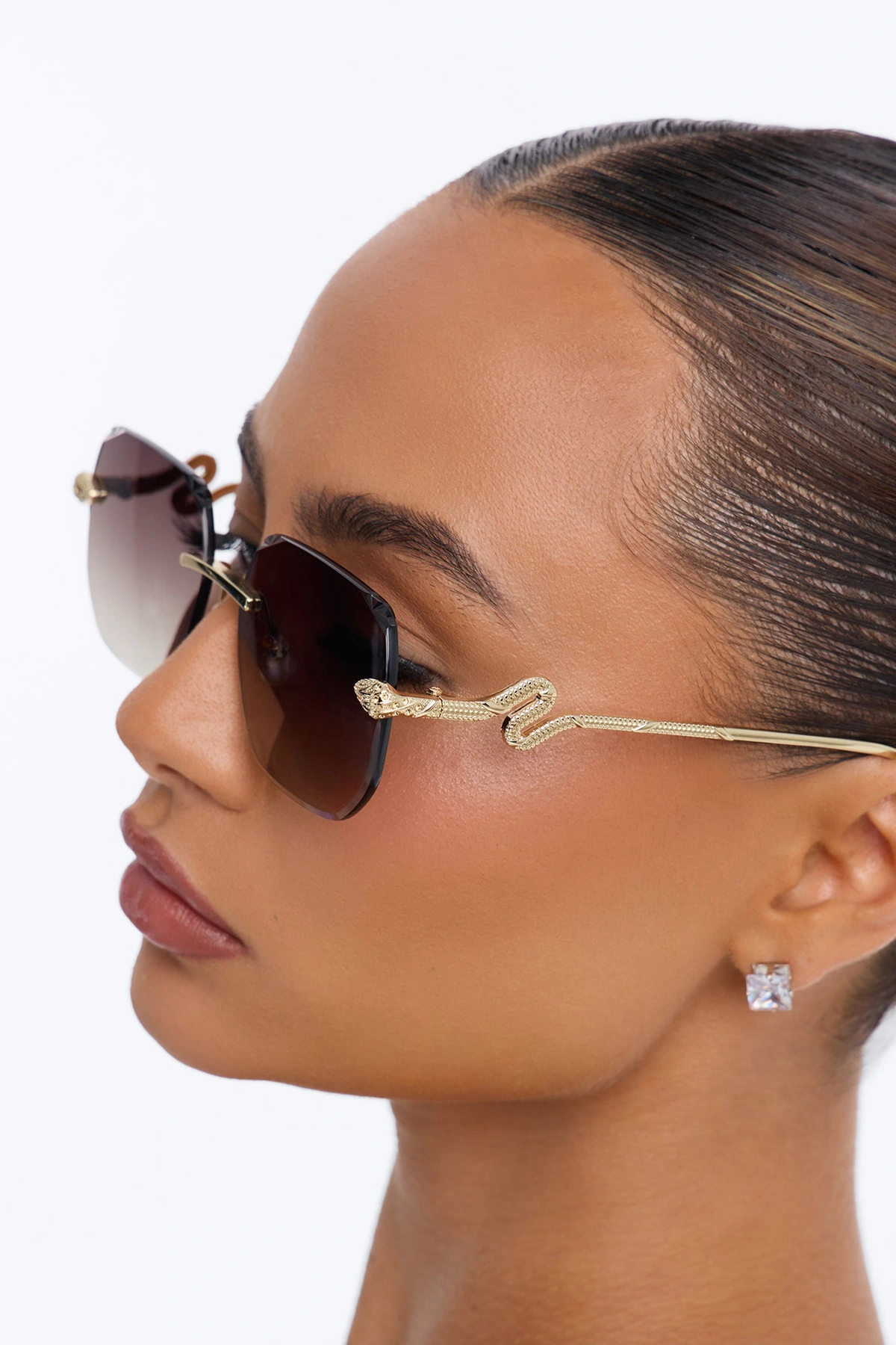 Slither My Way Sunglasses - Grey/Gold — Cinzento/Dourado