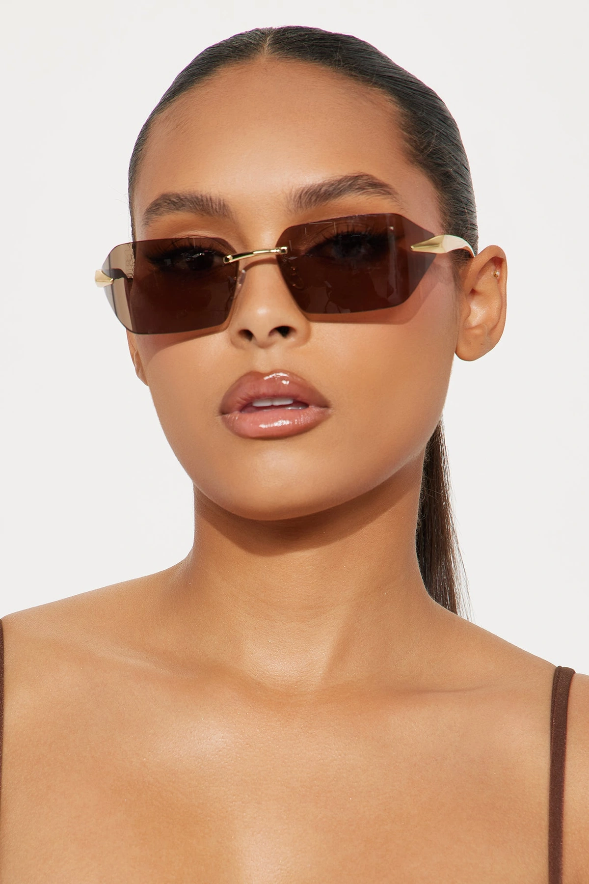To The Next Level Square Sunglasses - Brown — Castanho