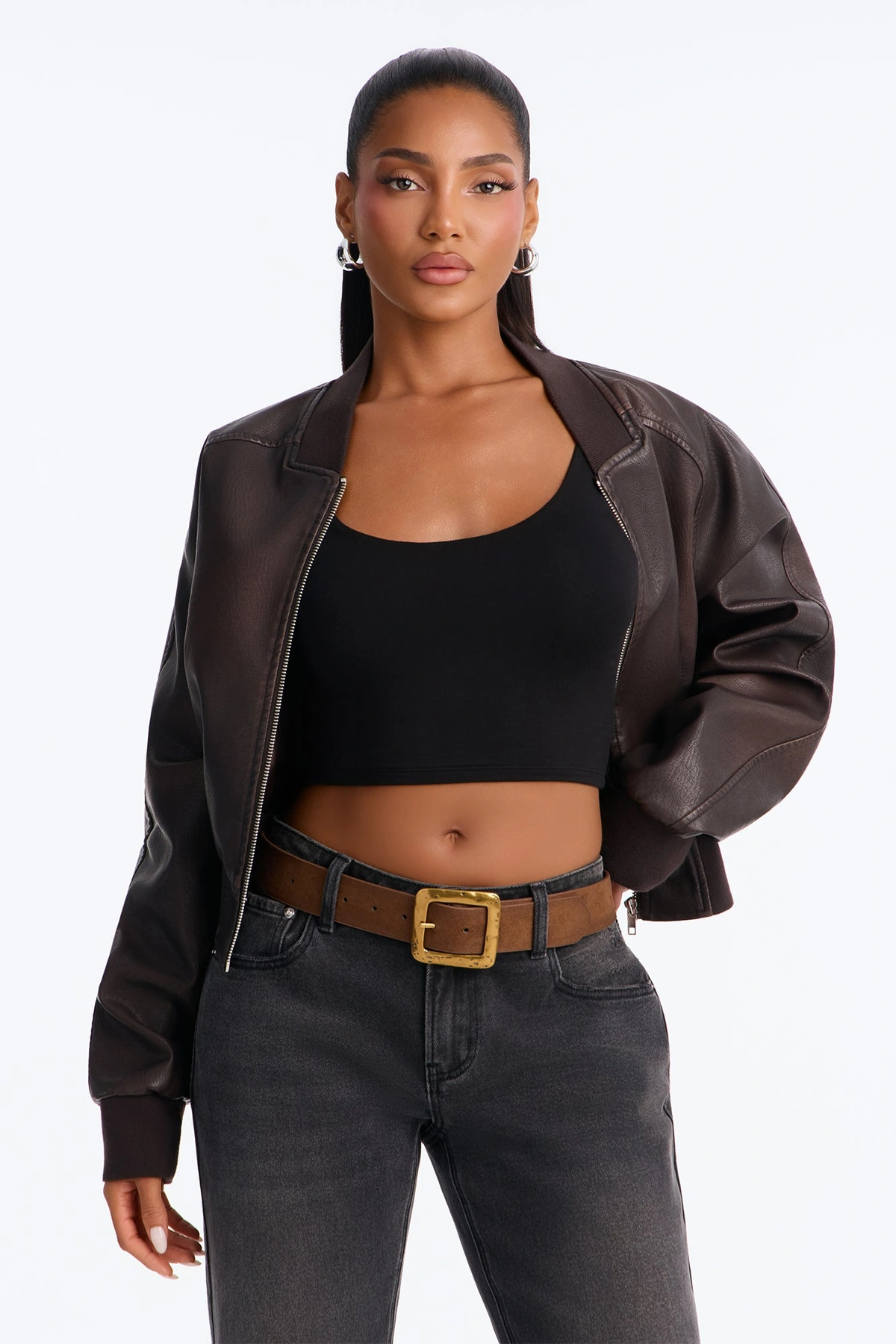 Vintage Dreams Faux Suede Belt - Brown — Castanho