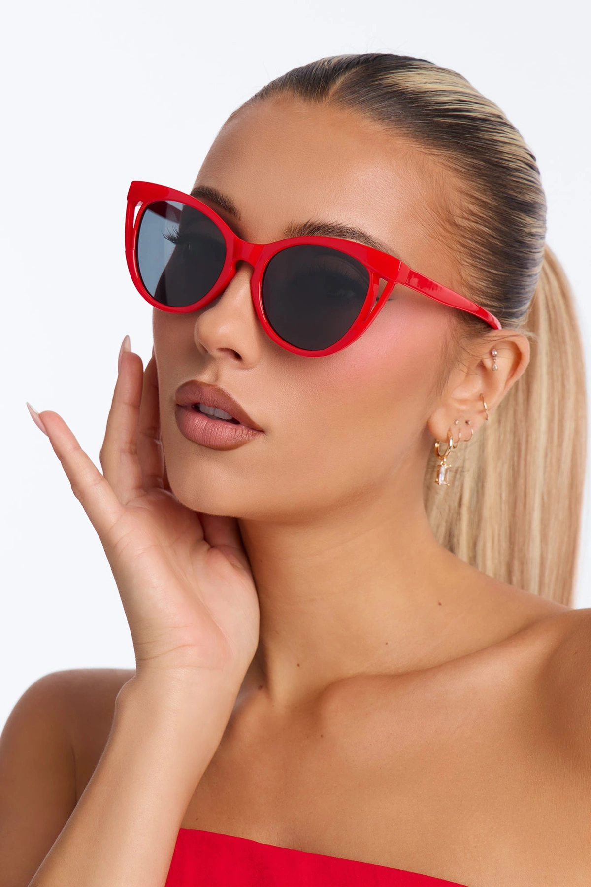 Left To Right Sunglasses - Red — Vermelho